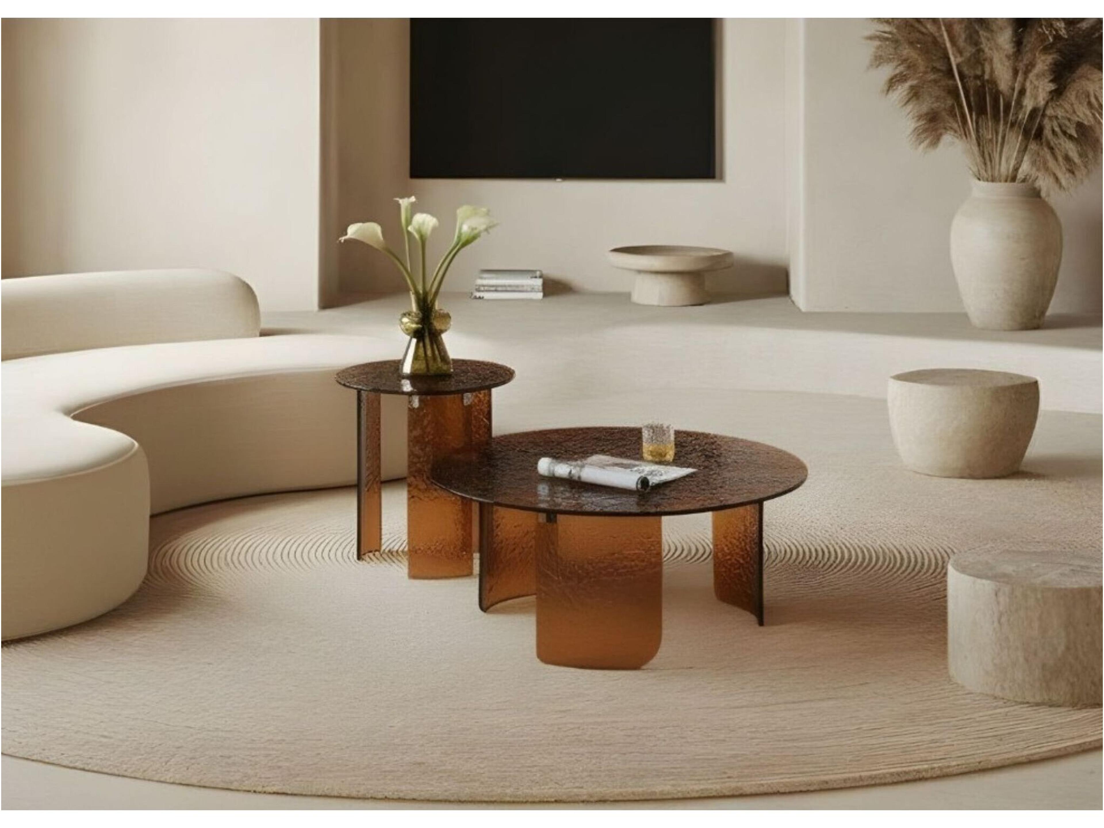 Whiteline Modern Living Rivelle Round Glass Coffee Table