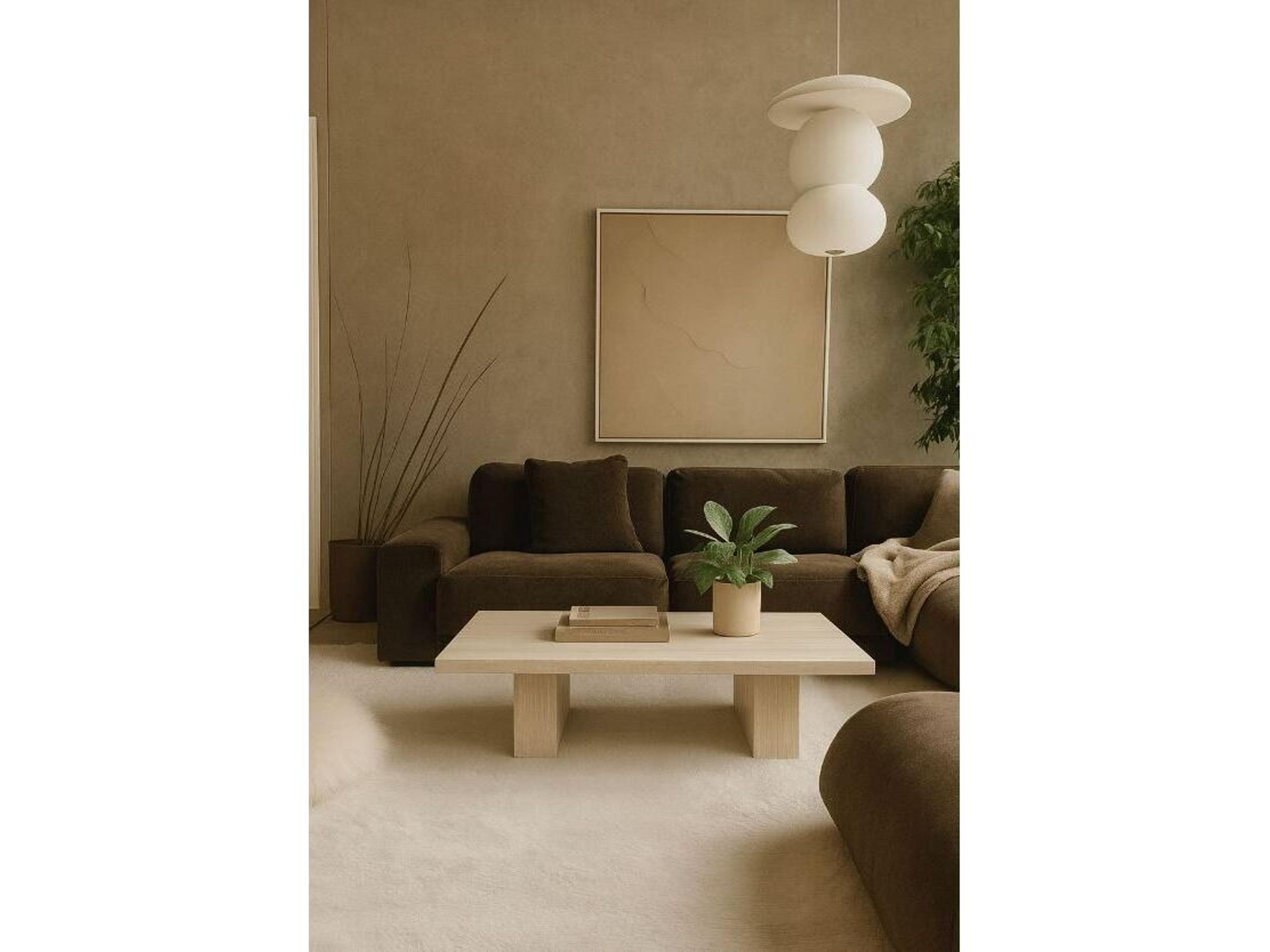 Whiteline Modern Living Travia Rectangular Marble Coffee Table