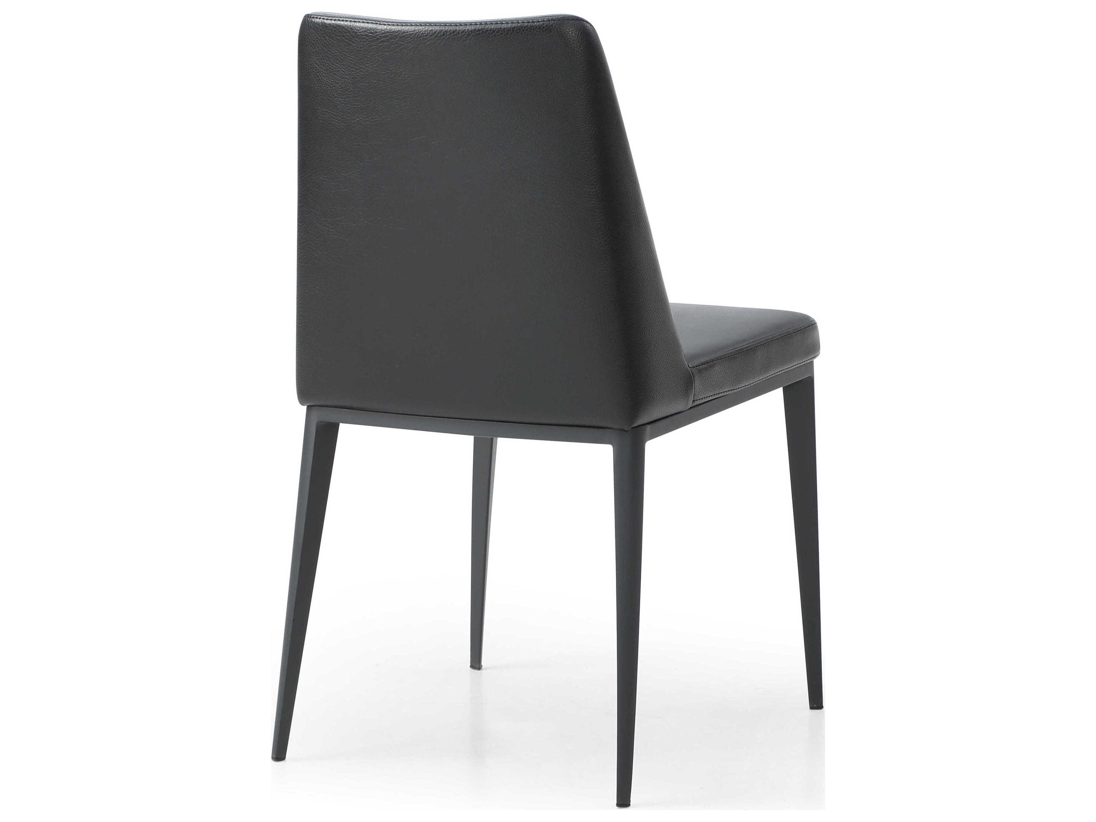 Whiteline Modern Living Carrie Black Faux Leather Armless Dining Chair