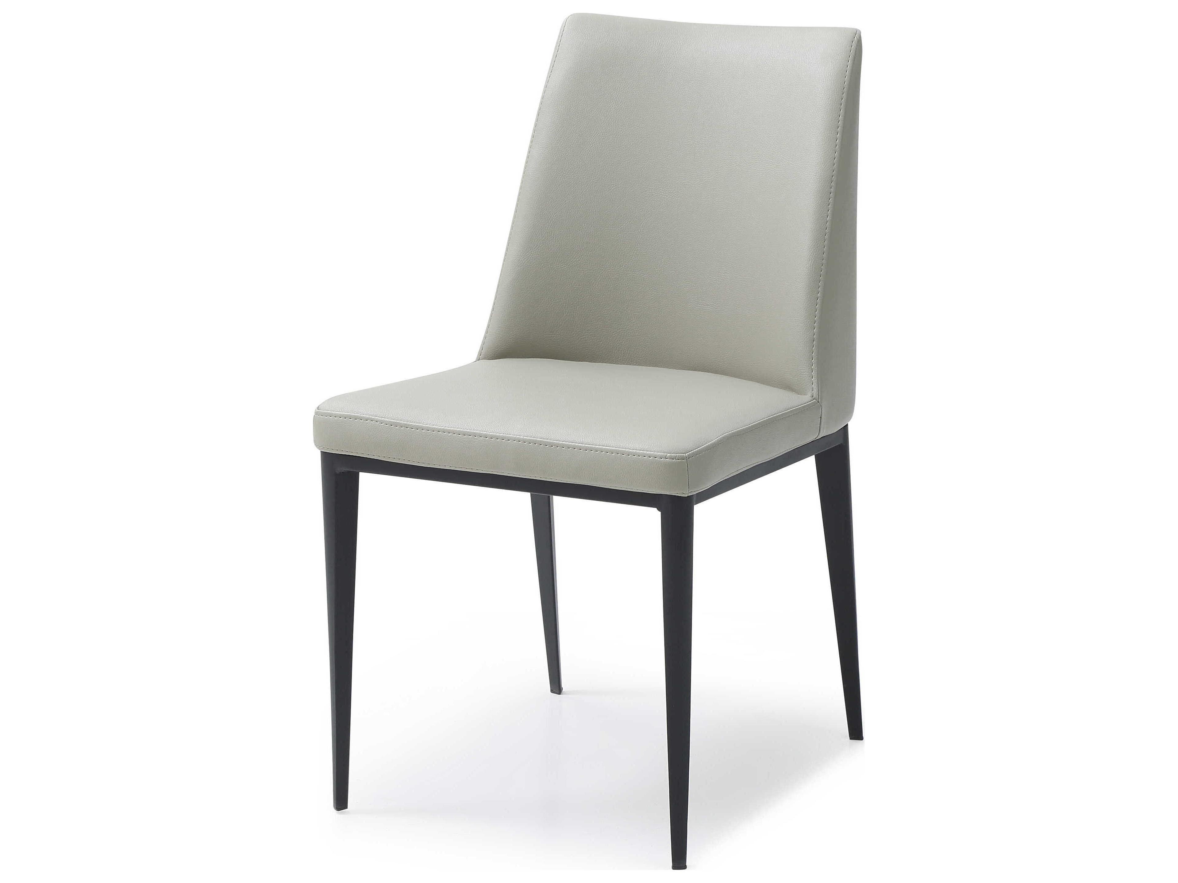 Carrie Dining Chair in Light Grey Faux Leather