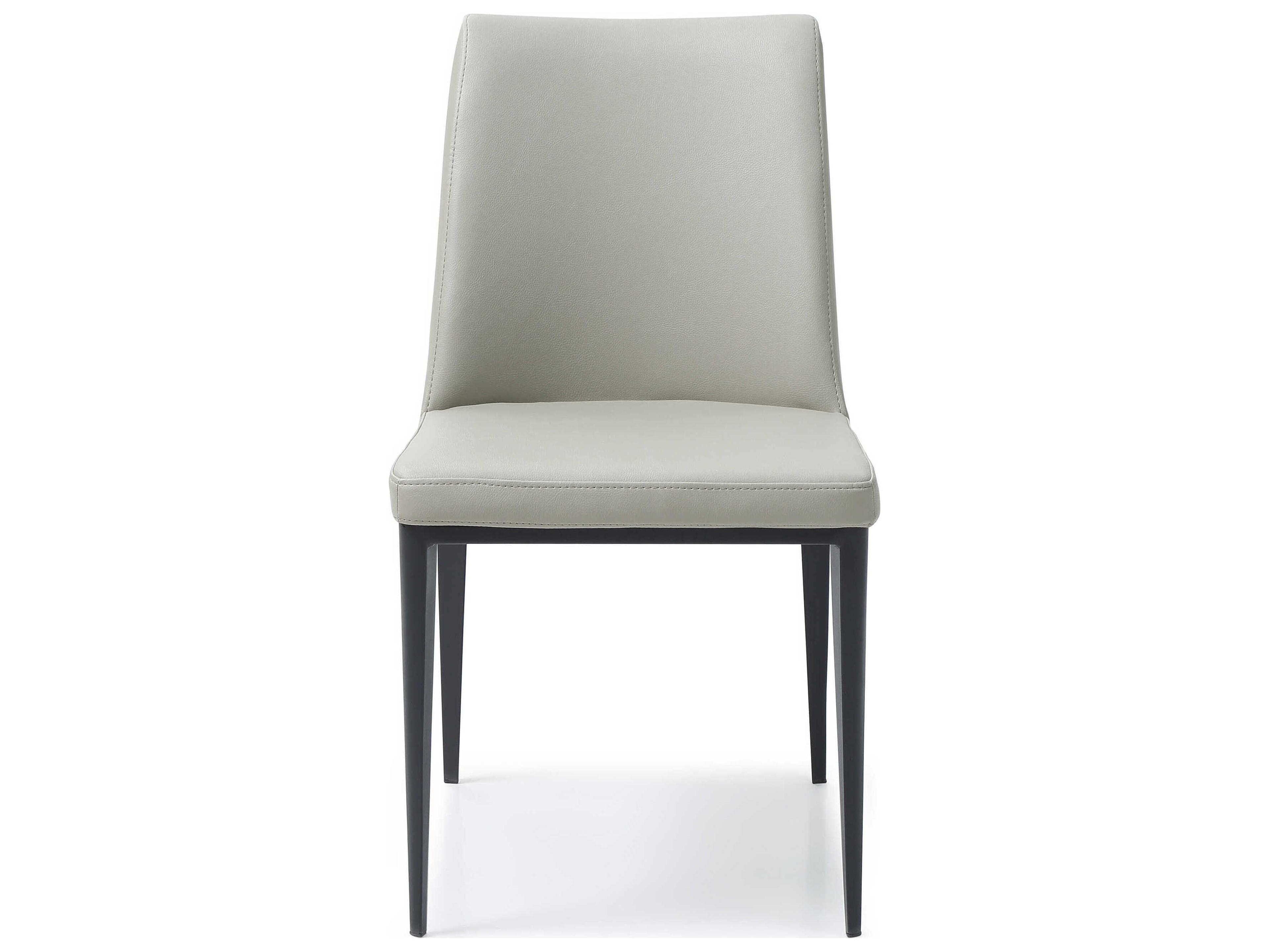Whiteline Modern Living Carrie Gray Faux Leather Armless Dining Chair
