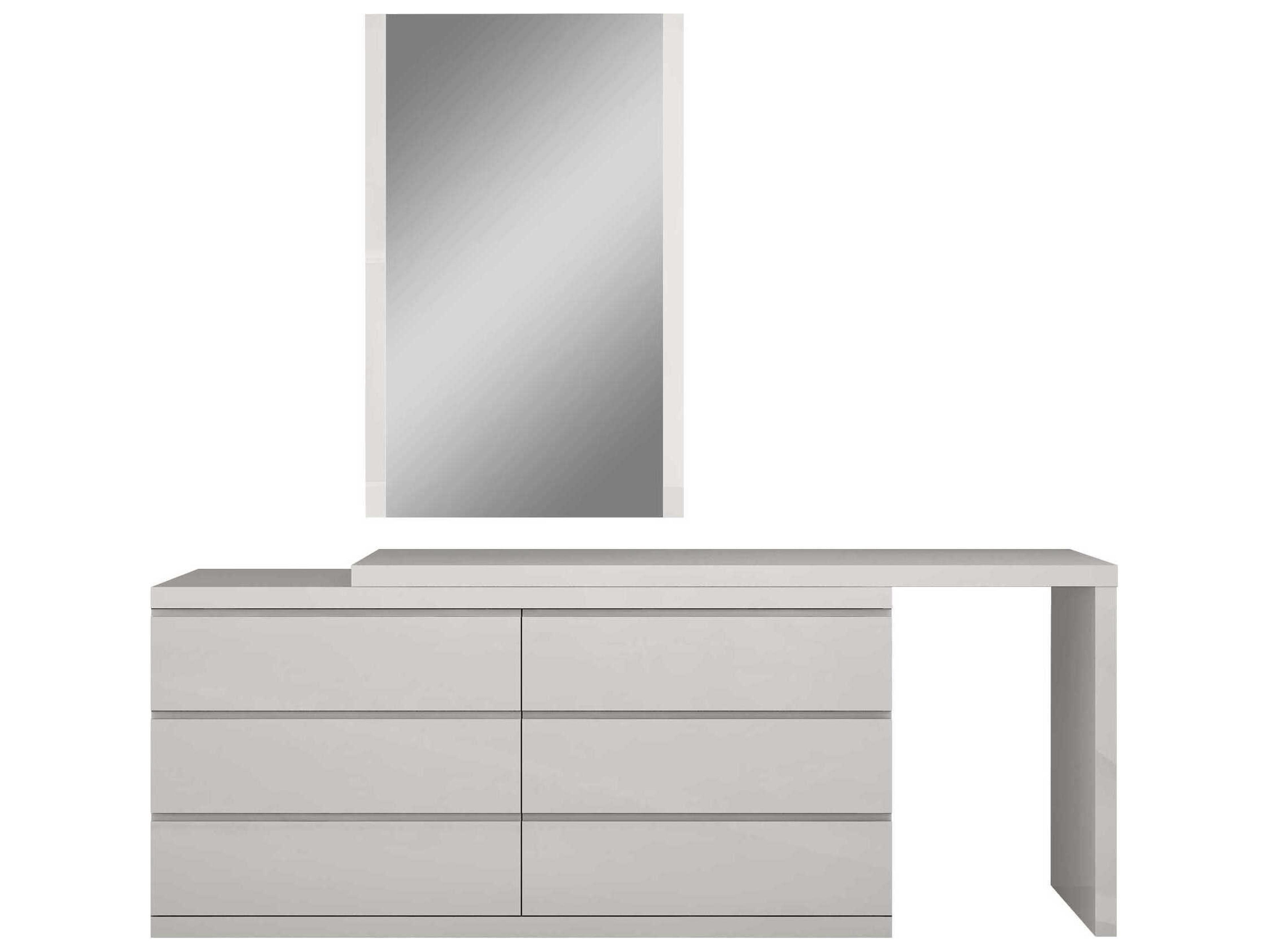 Whiteline Modern Living Anna 6-Drawers Gray Double Dresser