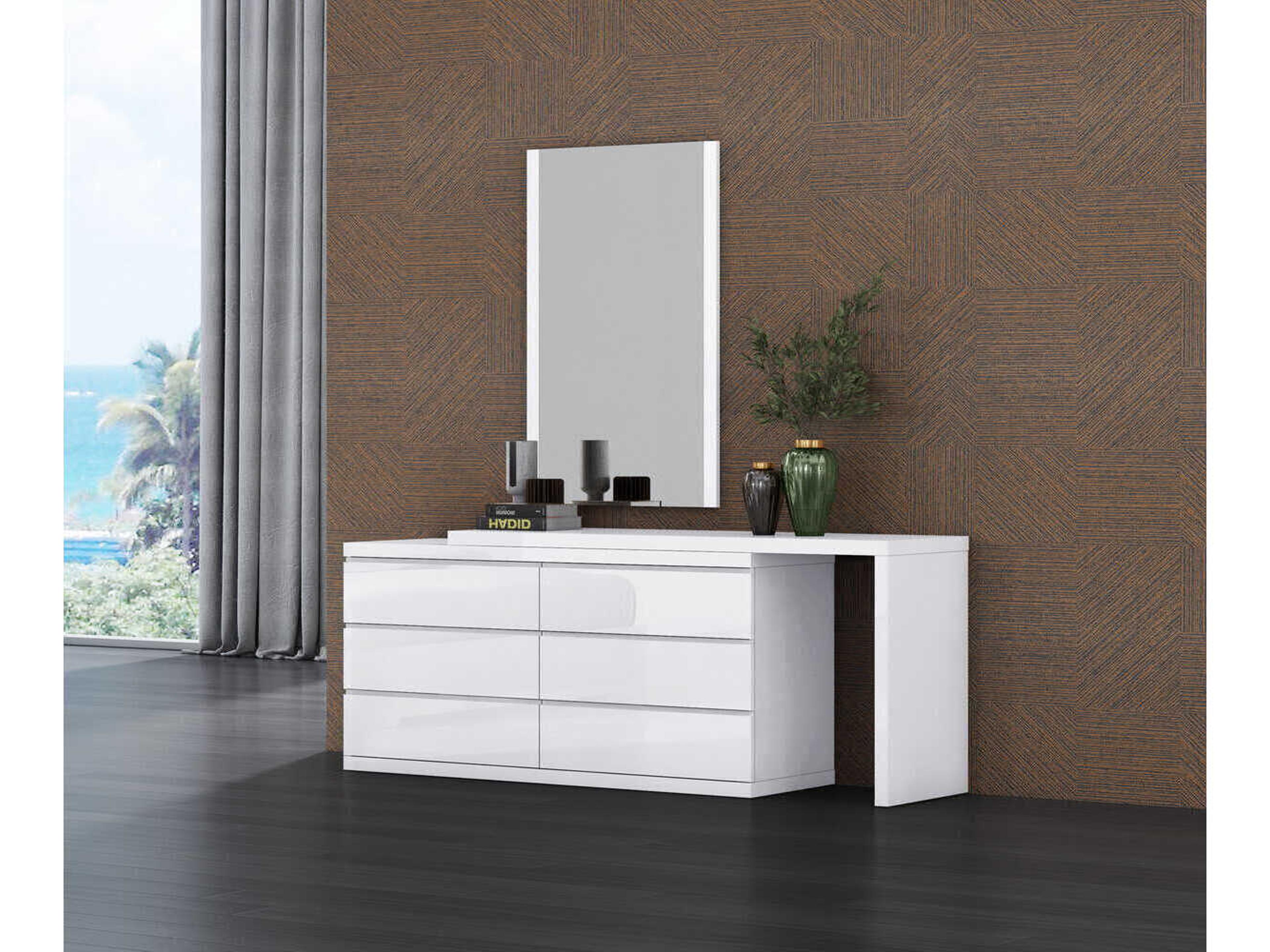 Whiteline Modern Living Anna 6-Drawers Double Dresser