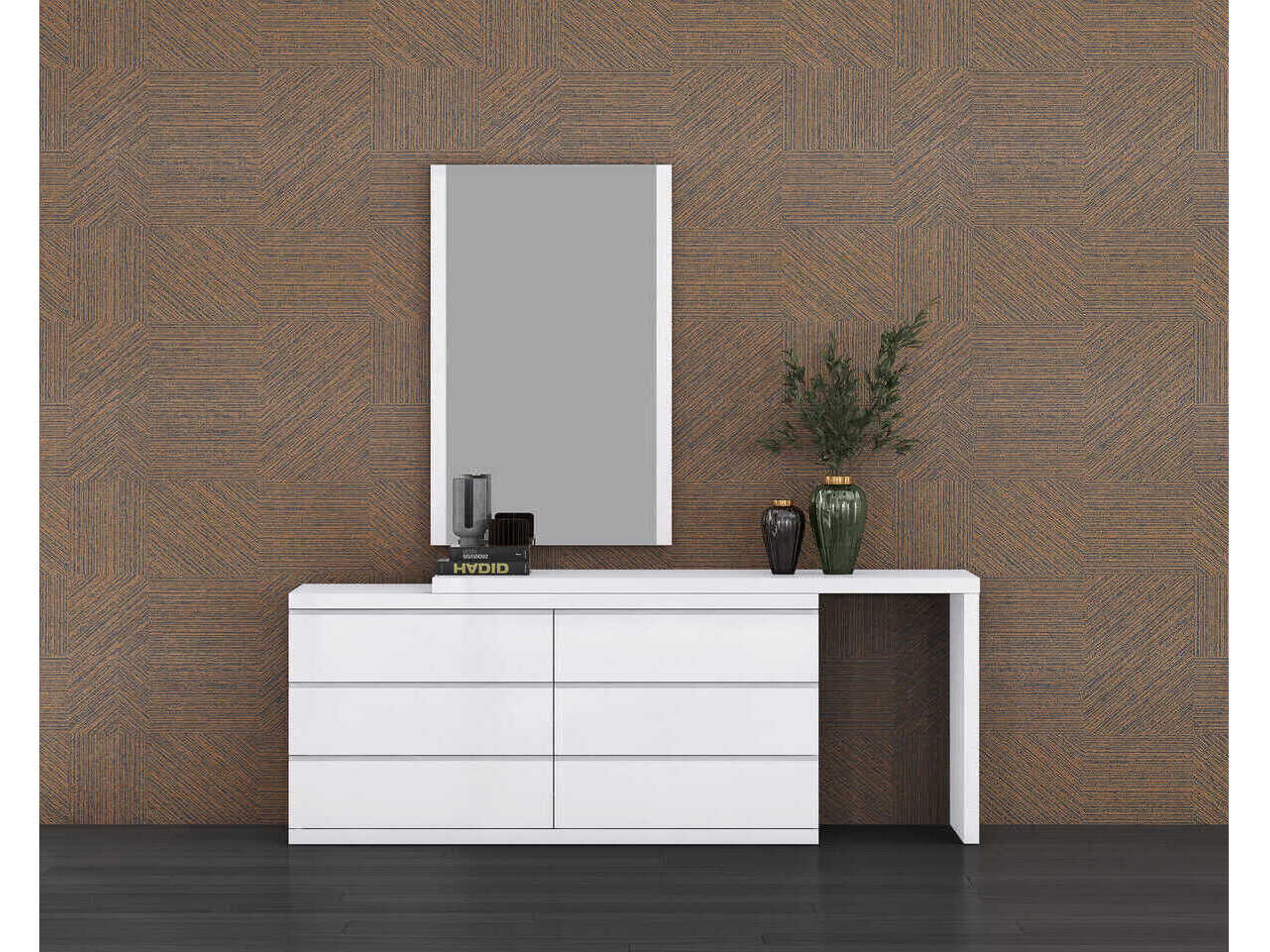 Whiteline Modern Living Anna 6-Drawers Double Dresser