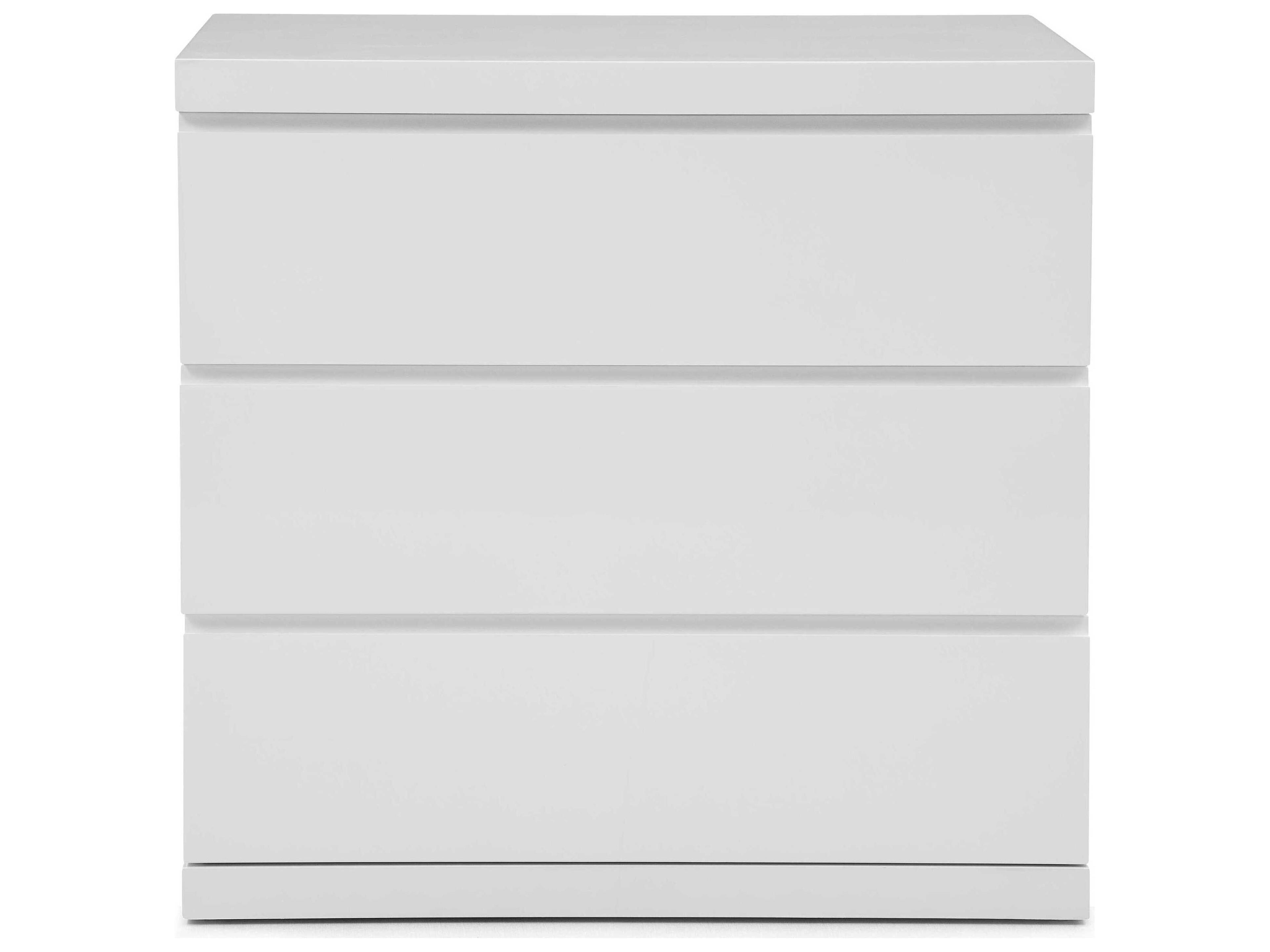 Whiteline Modern Living Anna 3-Drawers Nightstand