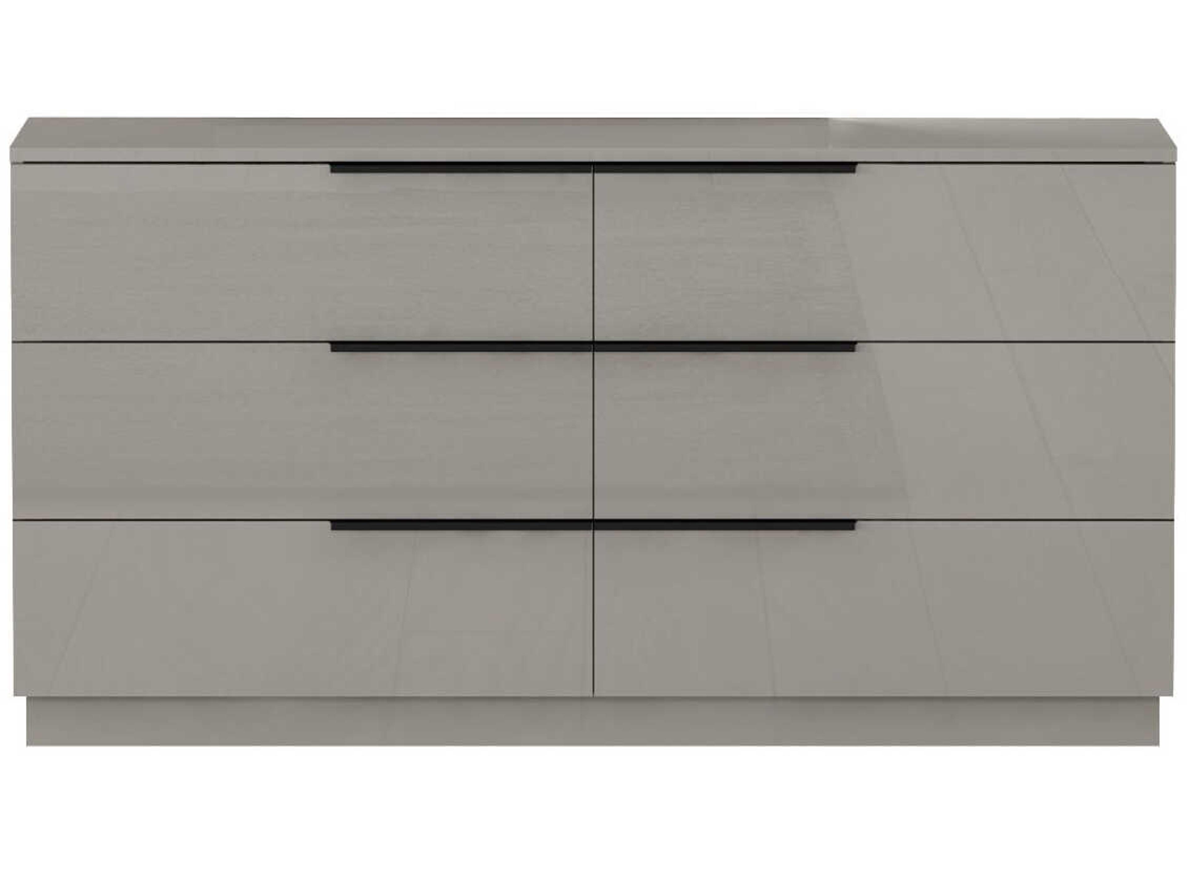 Damien 6-Drawers Gray Double Dresser