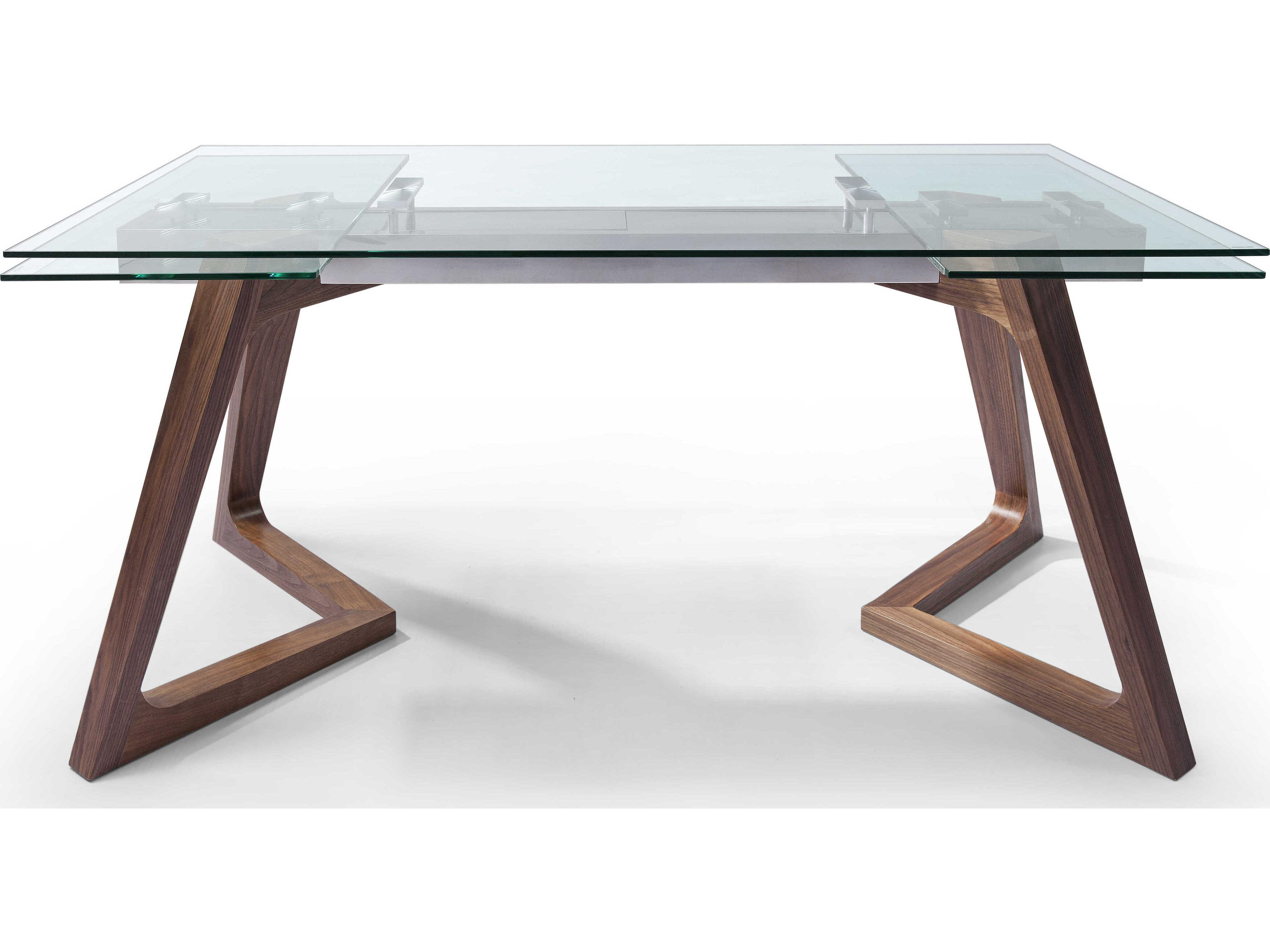 Delta Rectangular Glass Brown Dining Table