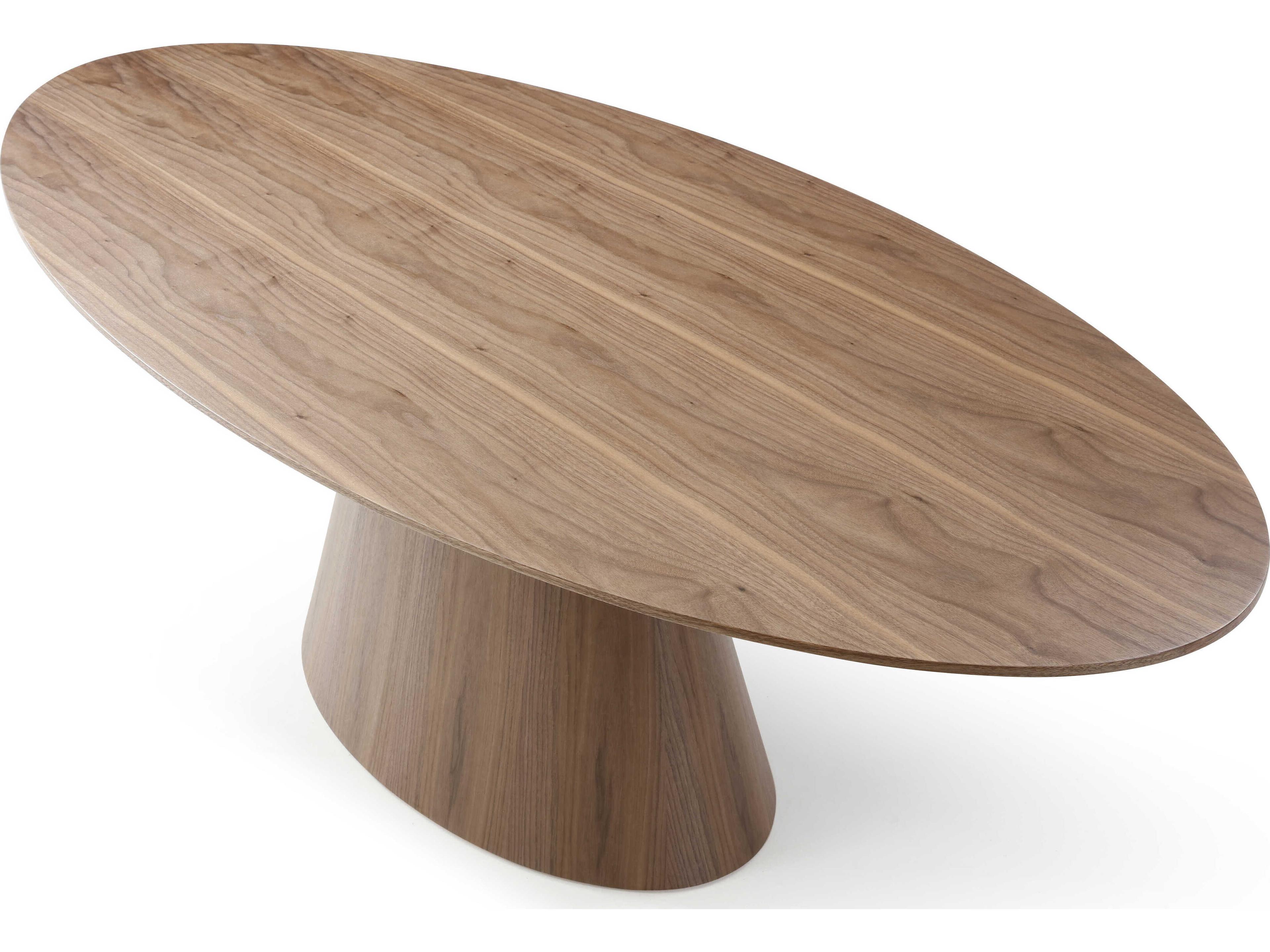 Whiteline Modern Living Bruno Oval Wood Brown Dining Table