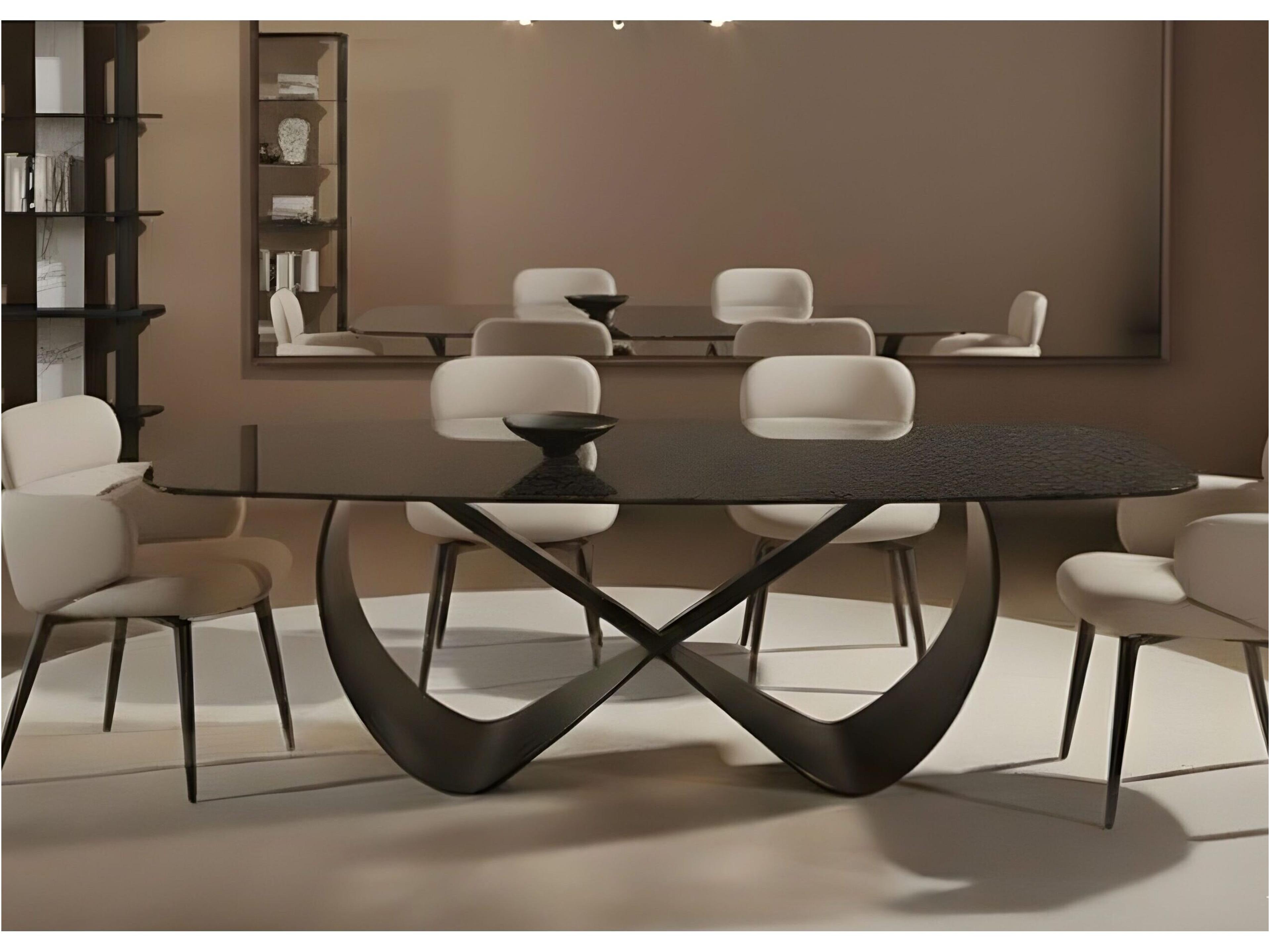 Whiteline Modern Living Tiffany Rectangular Glass Dining Table