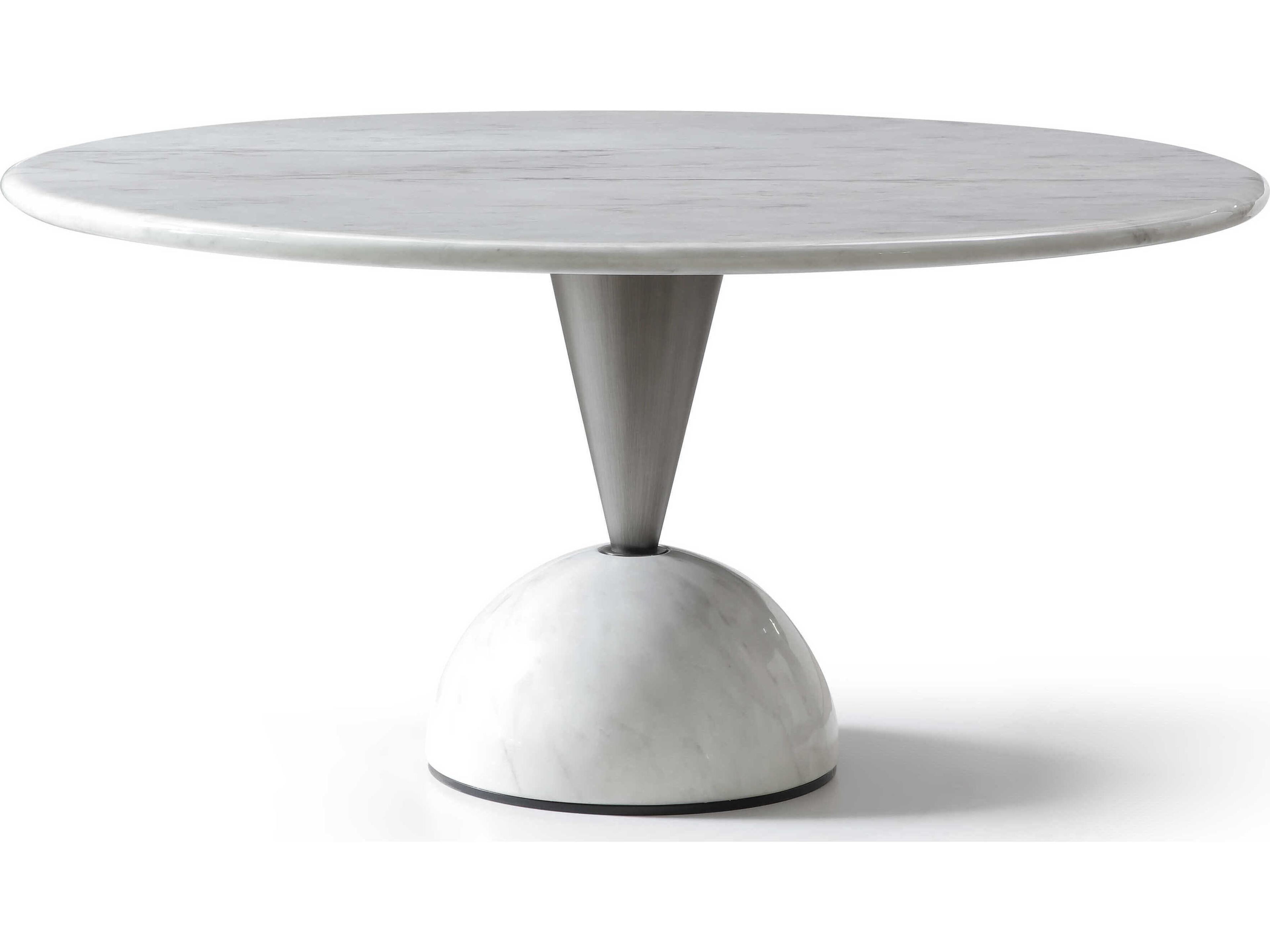 Olympia Round Marble White Dining Table
