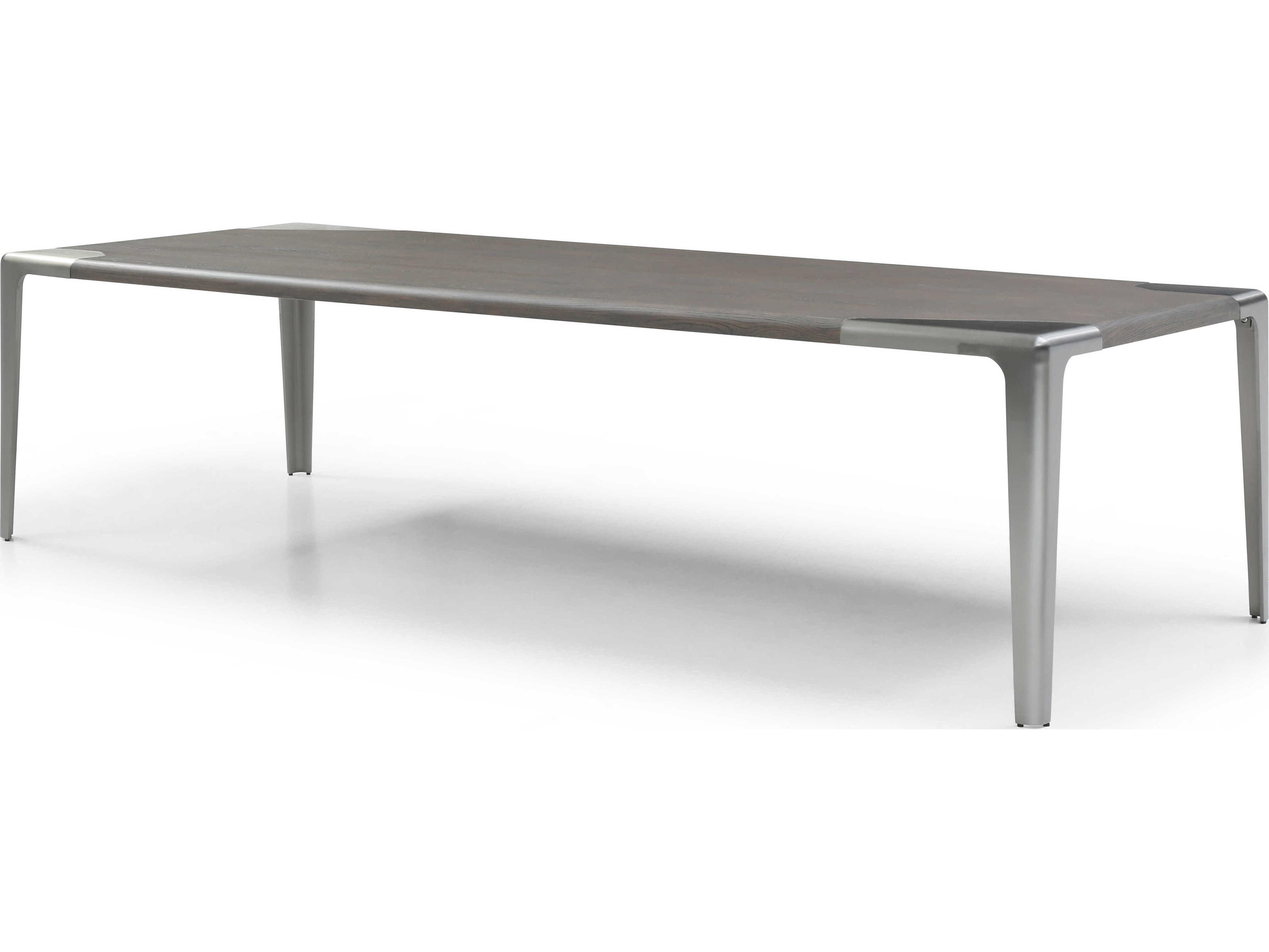Elena Rectangular Wood Grey Dining Table