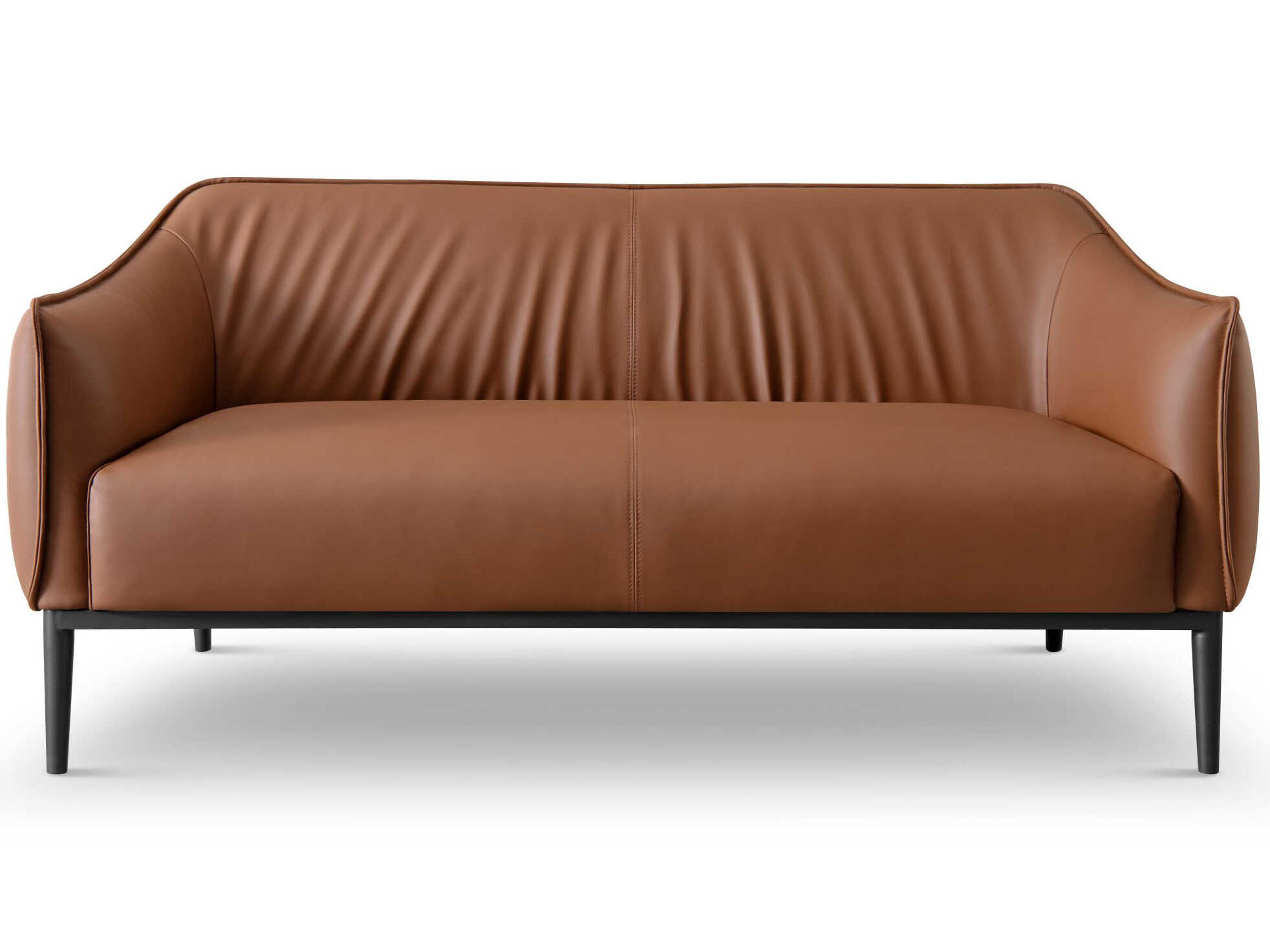 Whiteline Modern Living Benbow Brown Faux Leather Loveseat