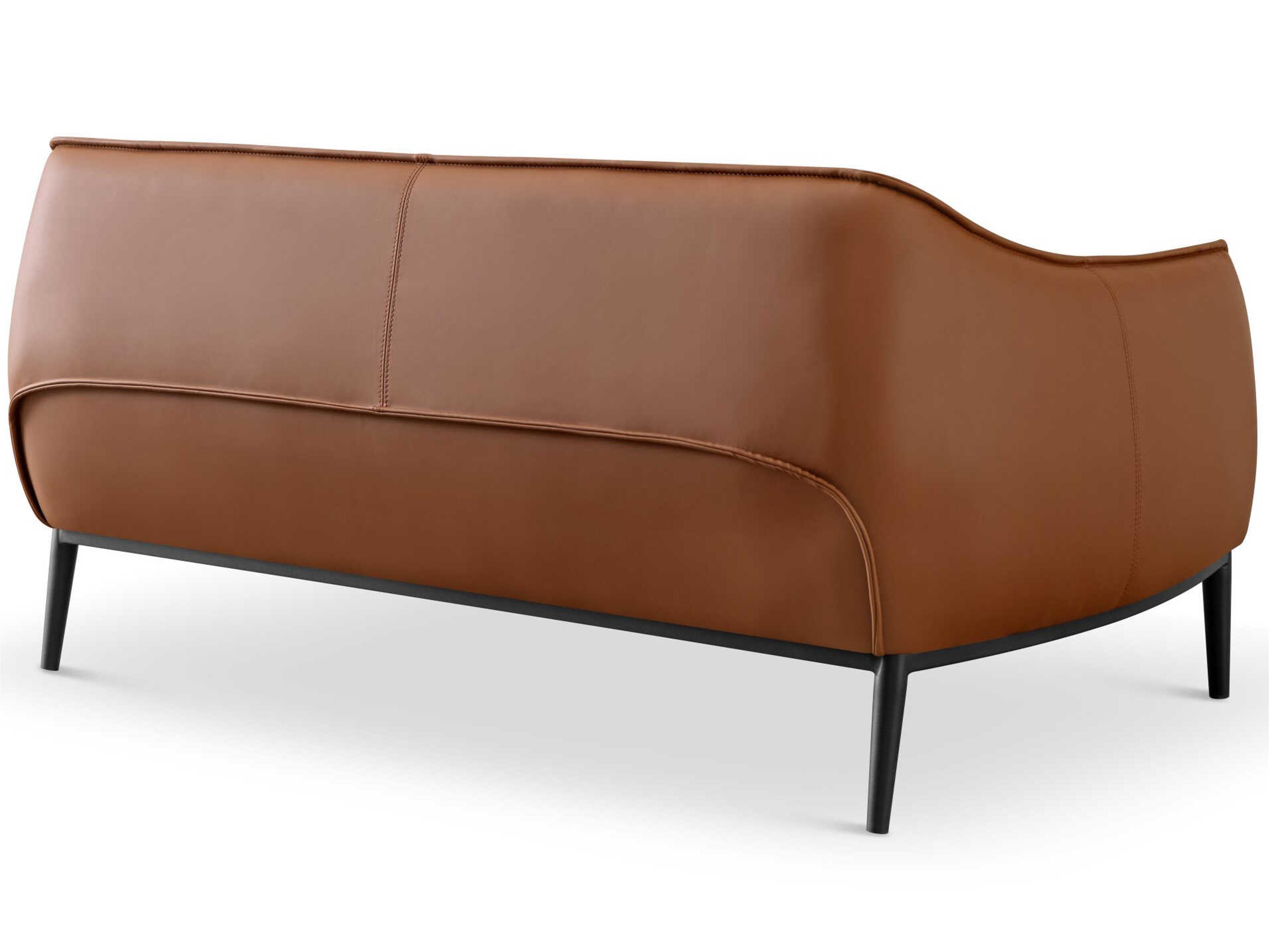 Whiteline Modern Living Benbow Brown Faux Leather Loveseat