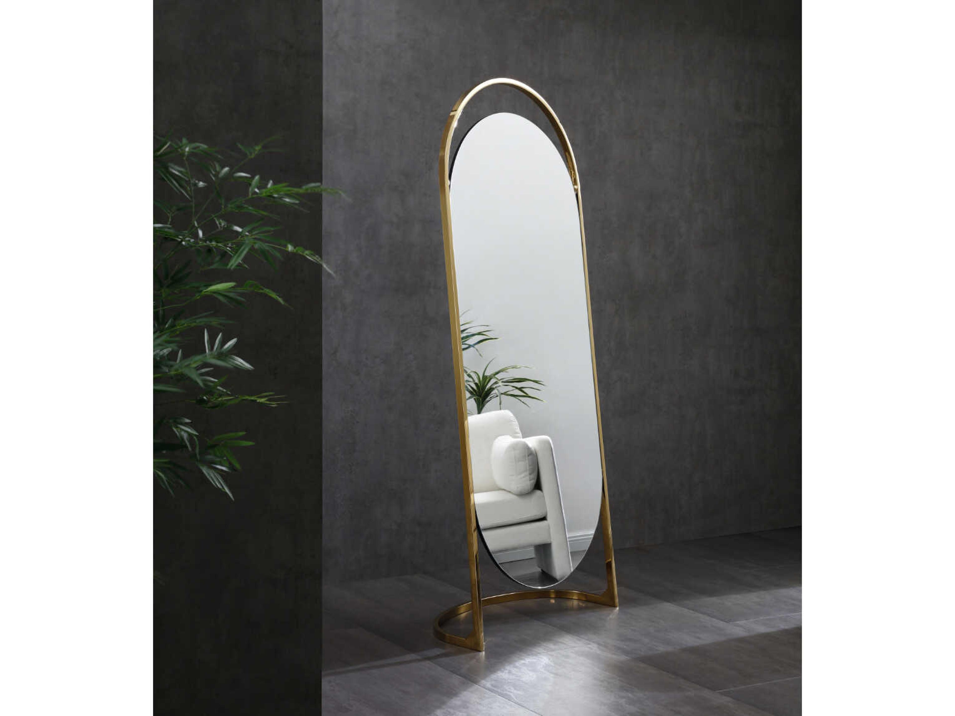 Whiteline Modern Living Celina Clear Floor Mirror