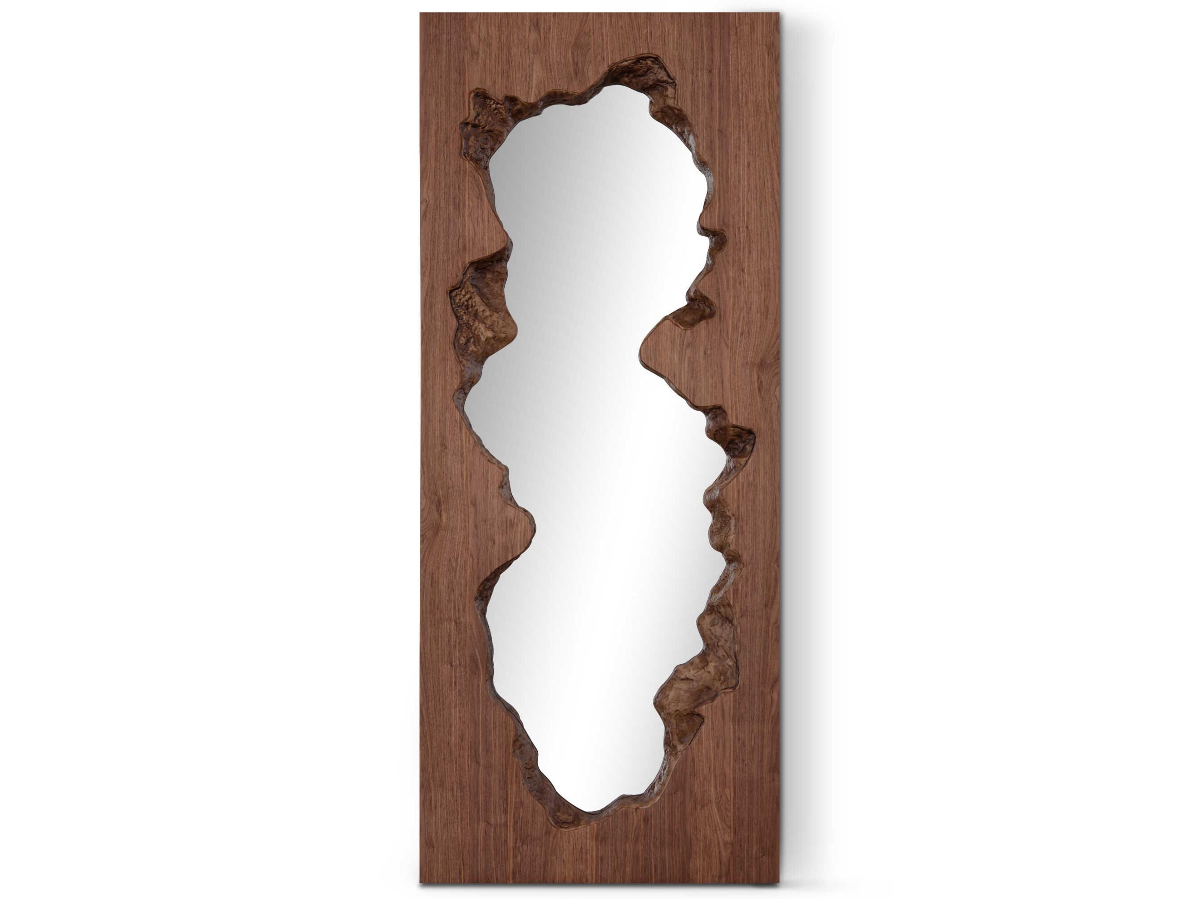 Gaia Walnut Rectangular Wall Mirror