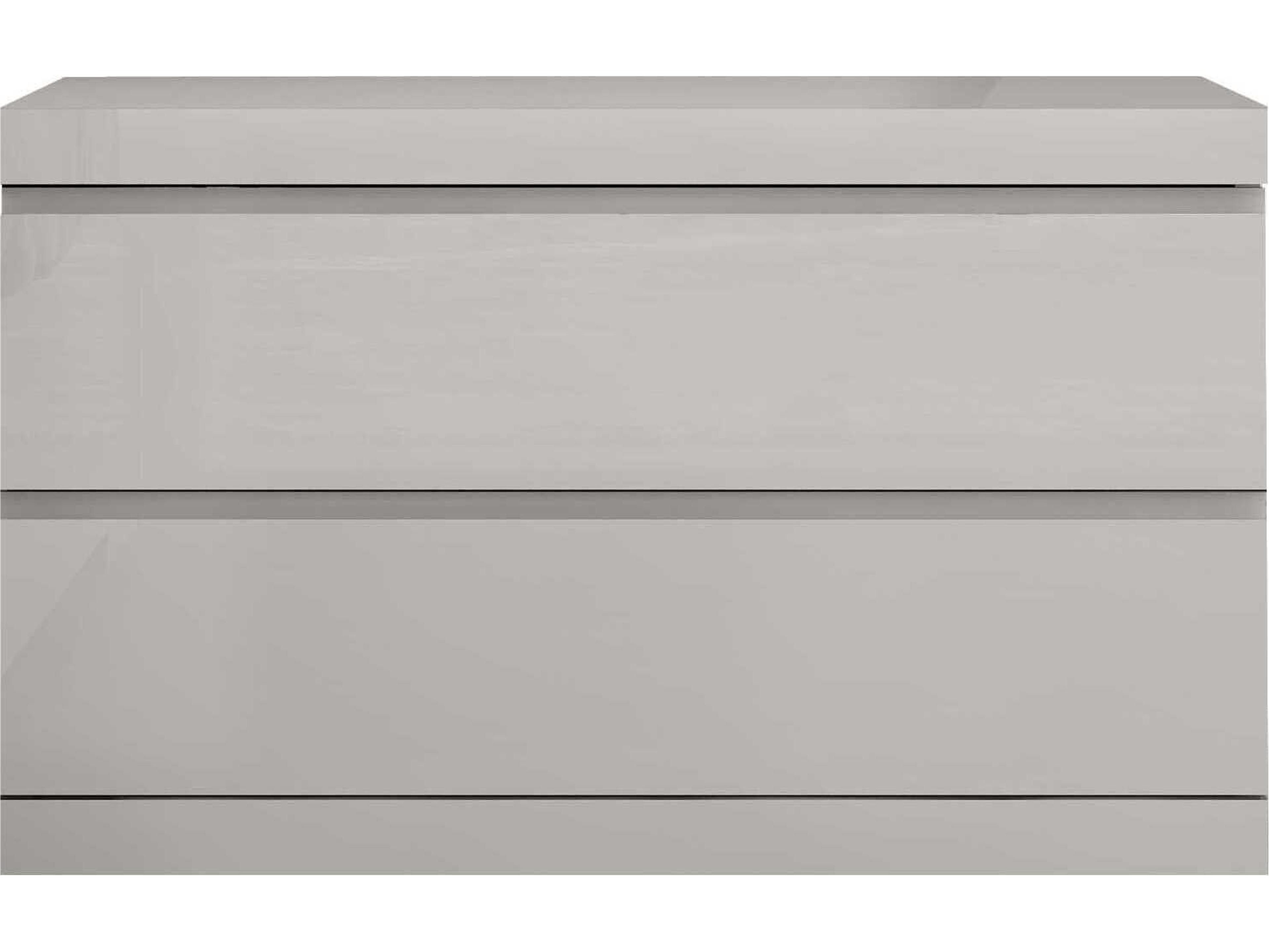 Anna 2-Drawers Gray Nightstand