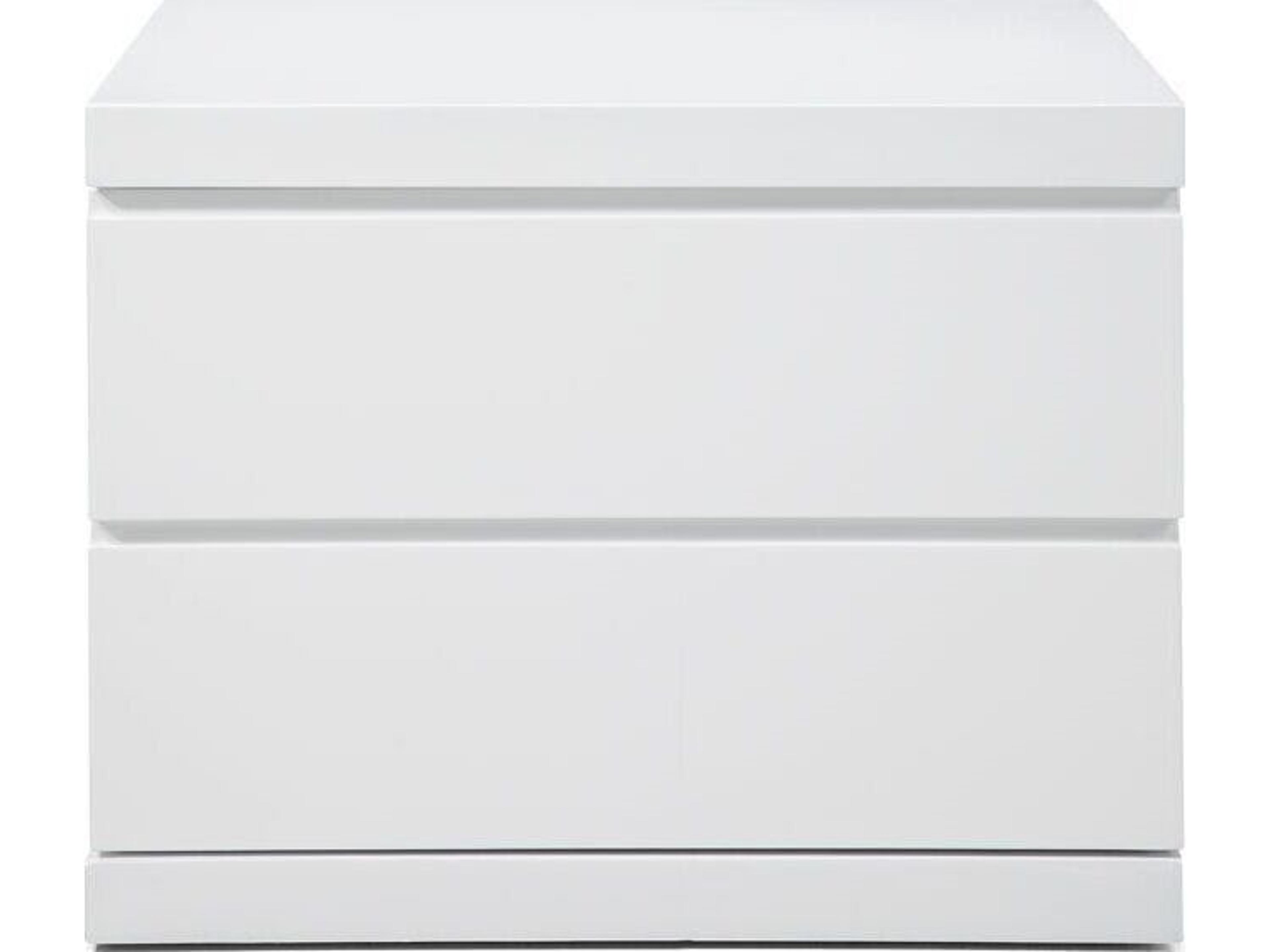 Anna 2-Drawers Oak Wood Nightstand