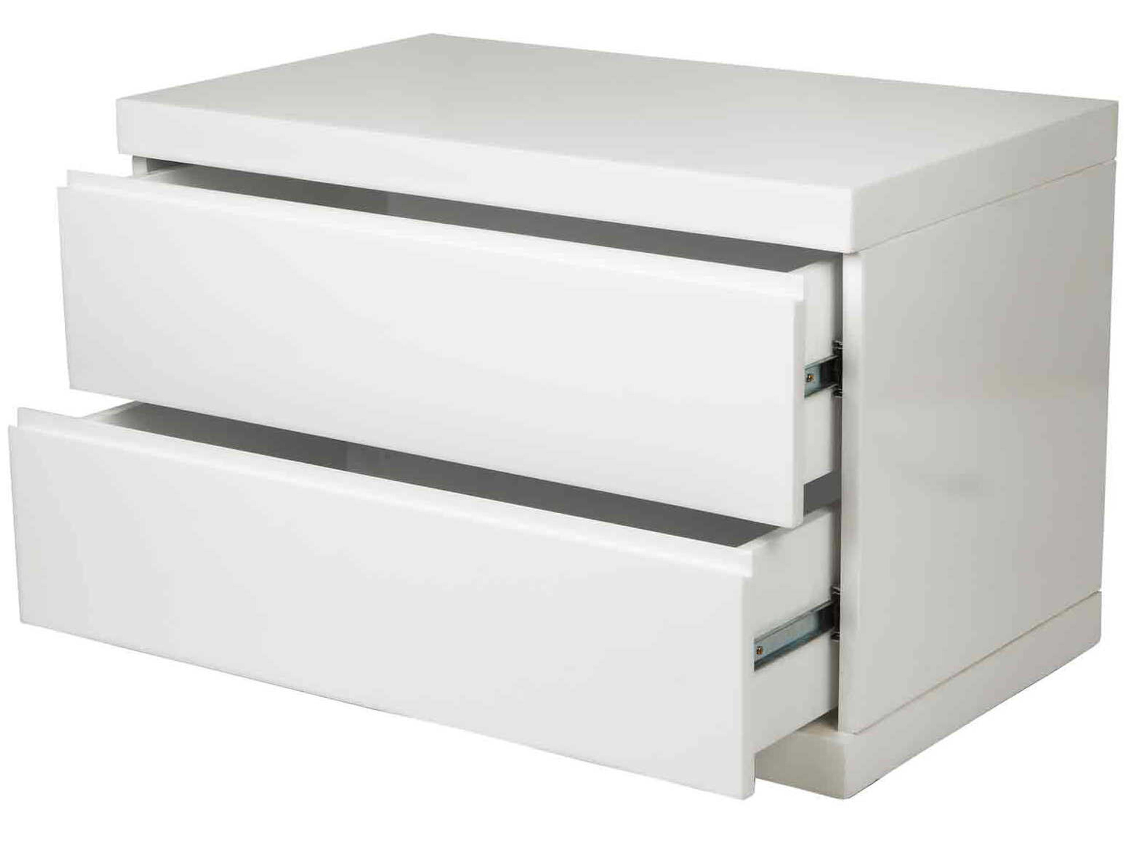 Whiteline Modern Living Anna 2-Drawers Nightstand