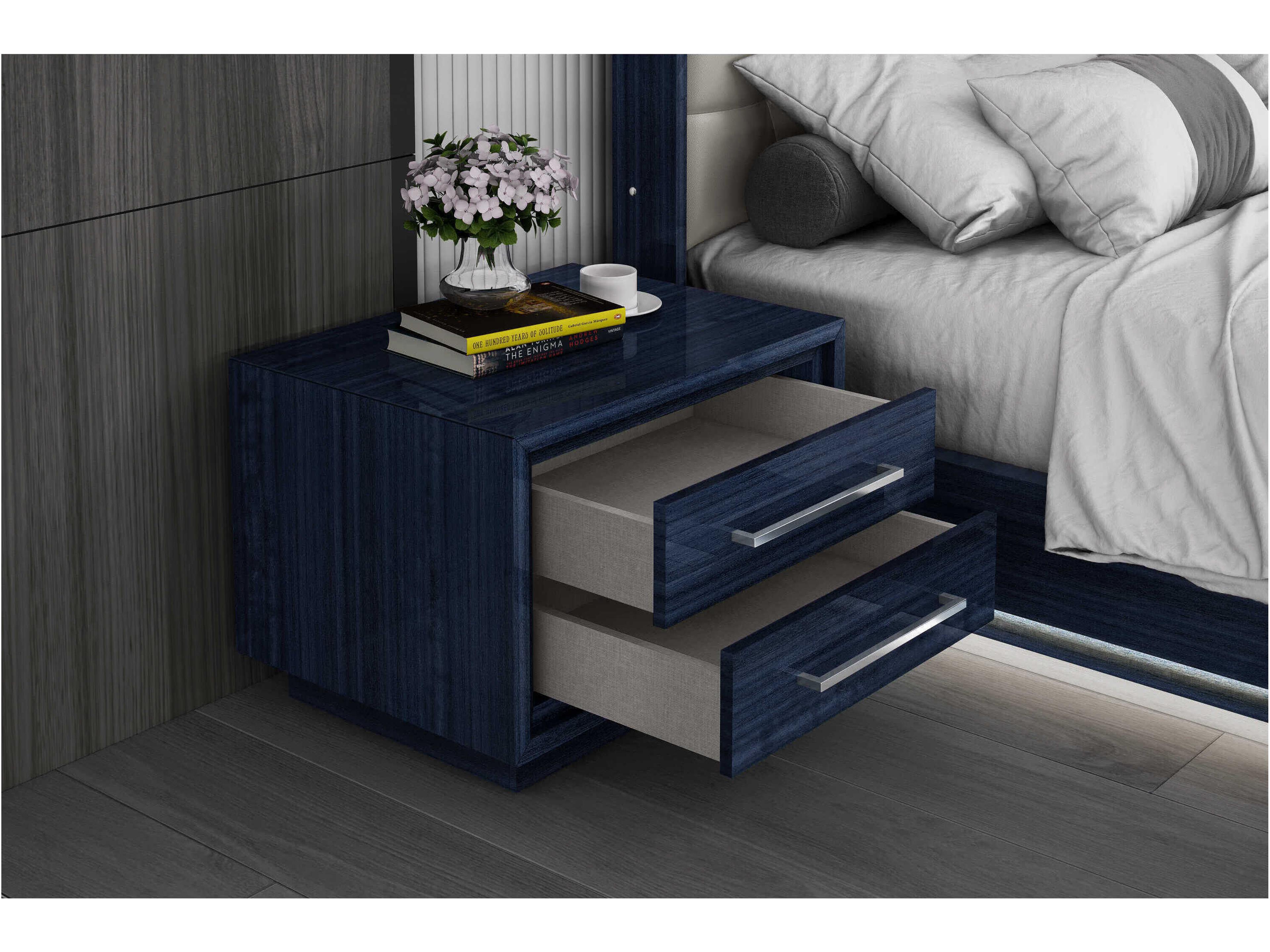 Whiteline Modern Living Alexander 2-Drawers Nightstand