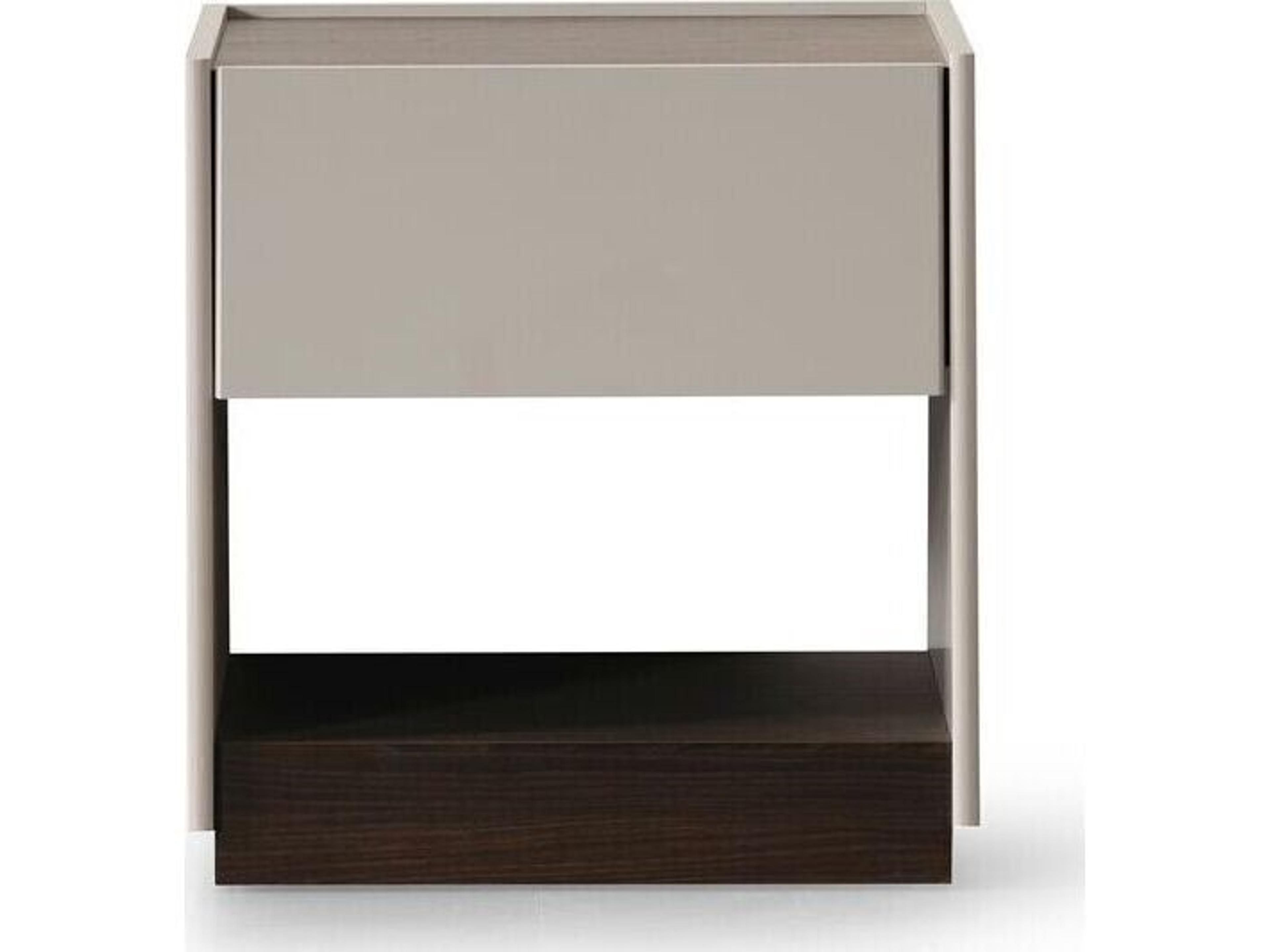 Raphael 1-Drawer Gray Nightstand