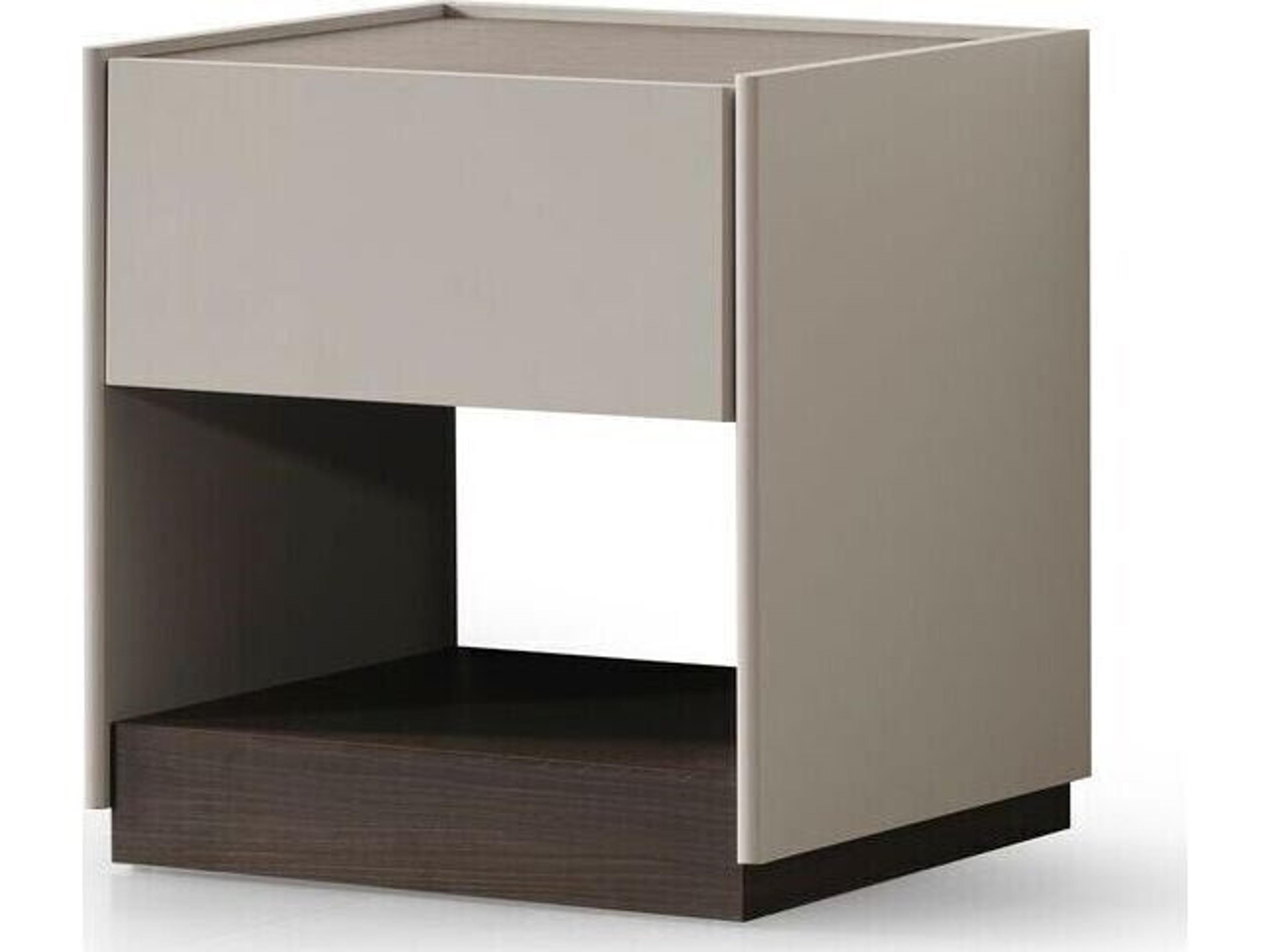 Whiteline Modern Living Raphael 1-Drawer Gray Nightstand