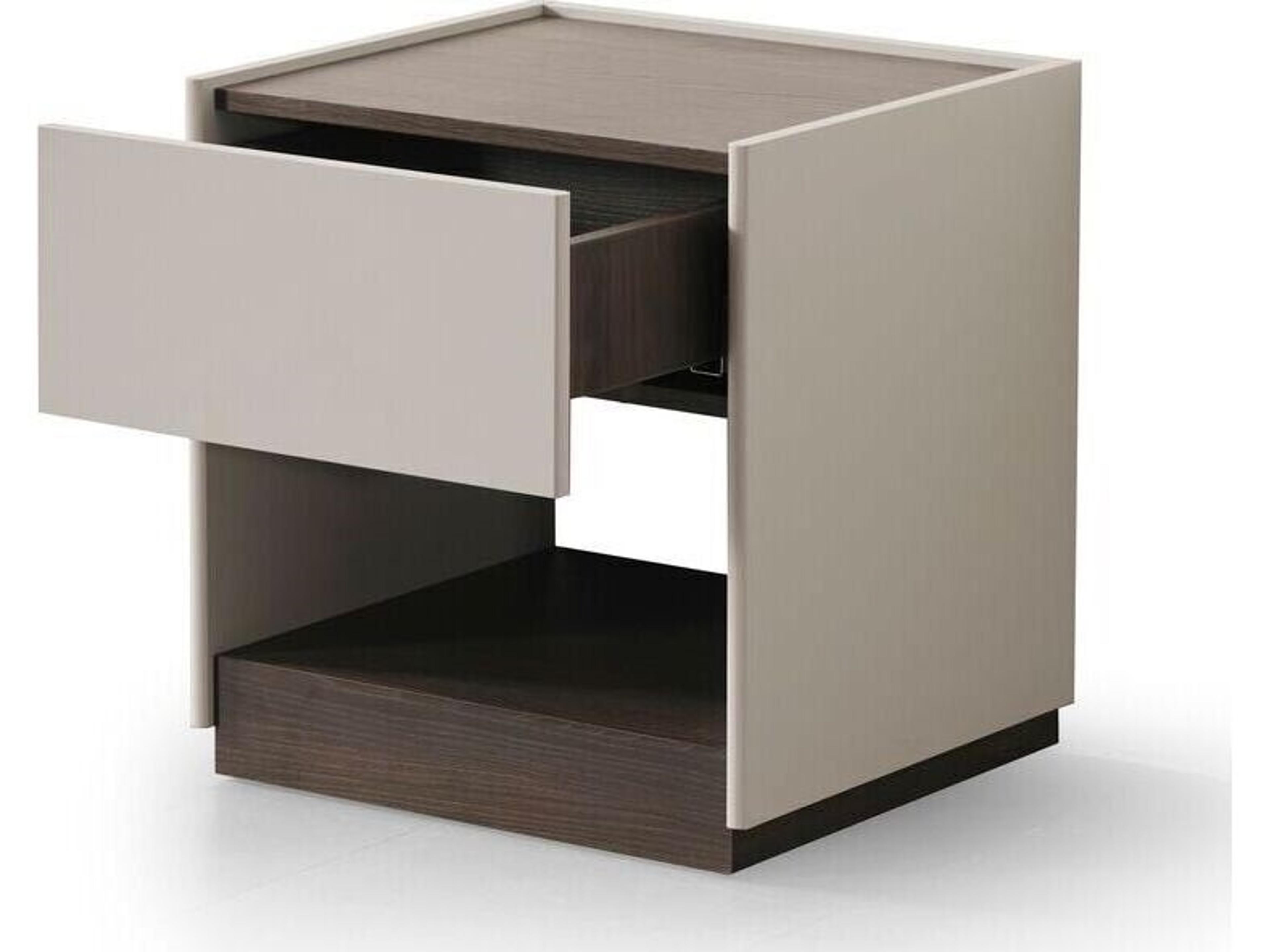 Whiteline Modern Living Raphael 1-Drawer Gray Nightstand