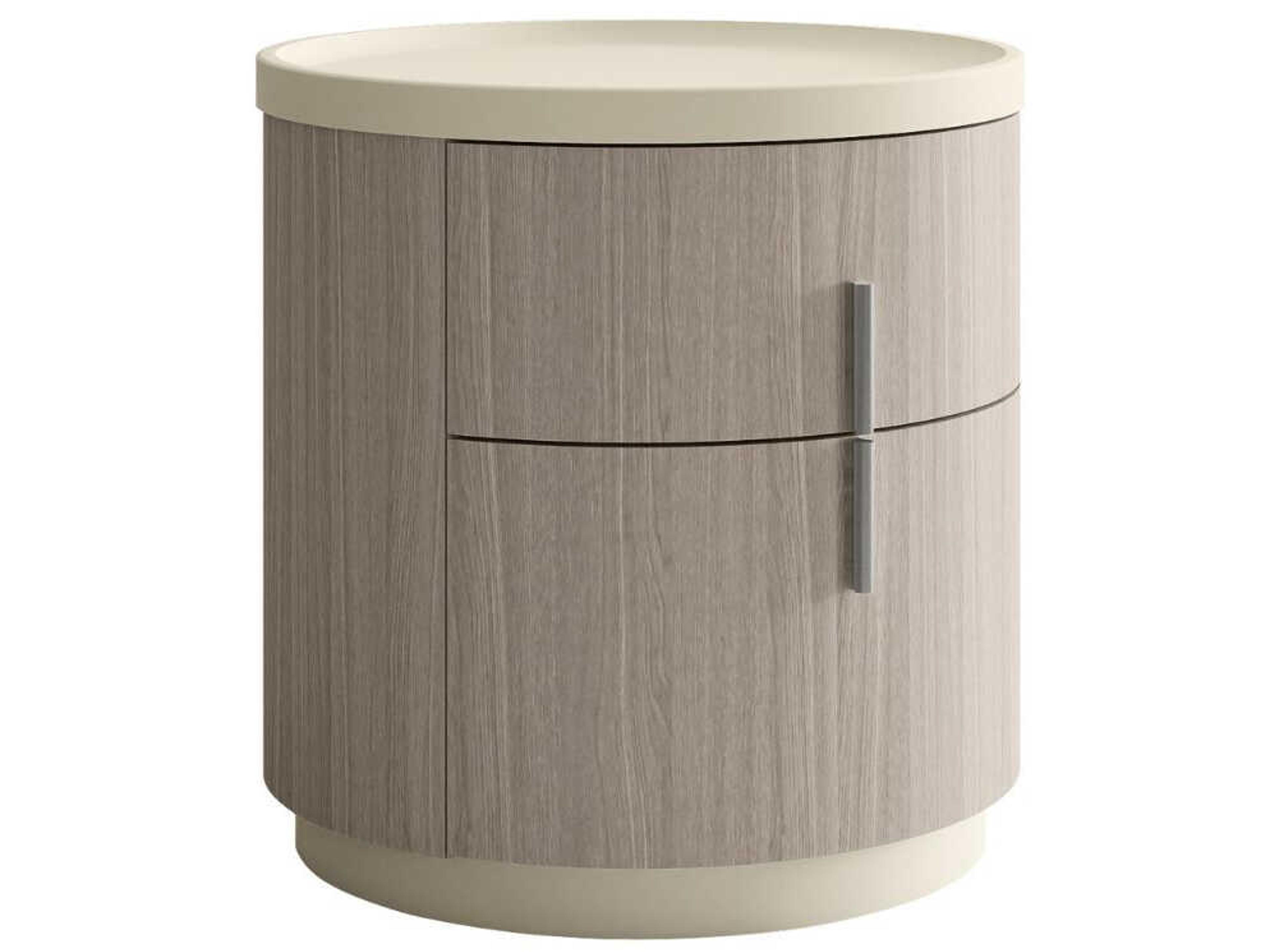 Celine 2-Drawers Oak Wood Nightstand