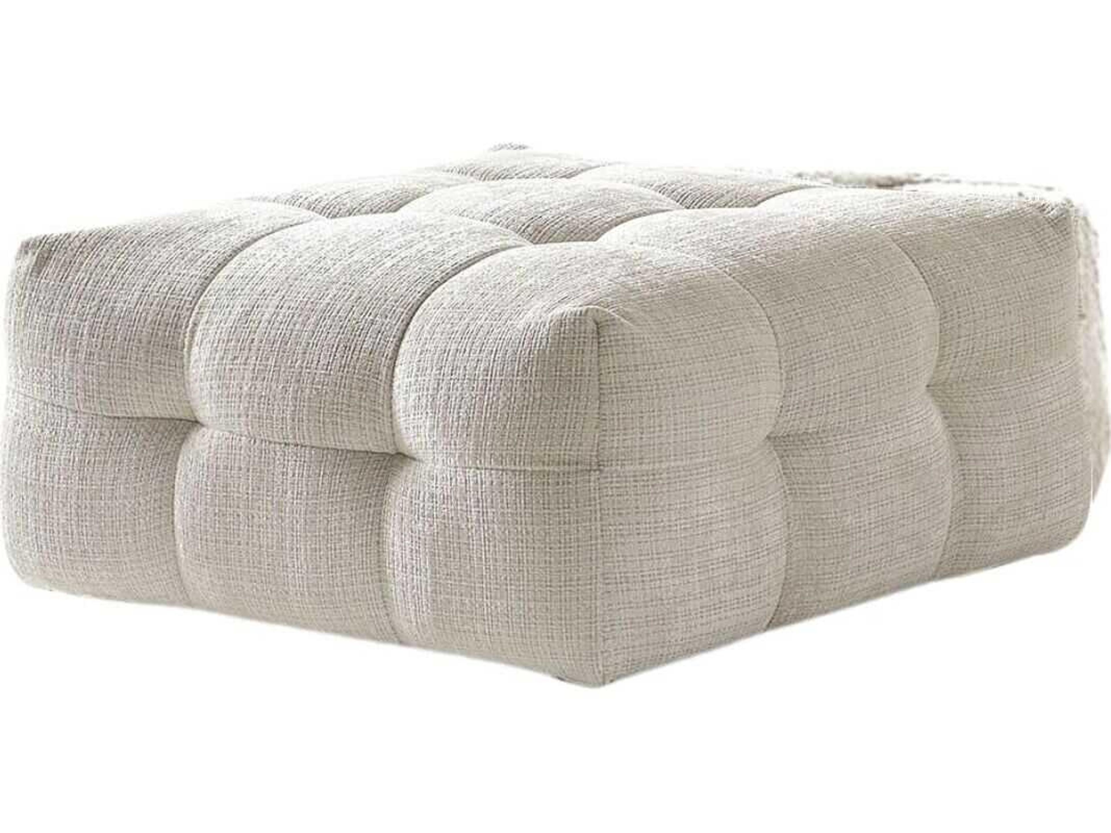 Cloud Beige Upholstered Ottoman