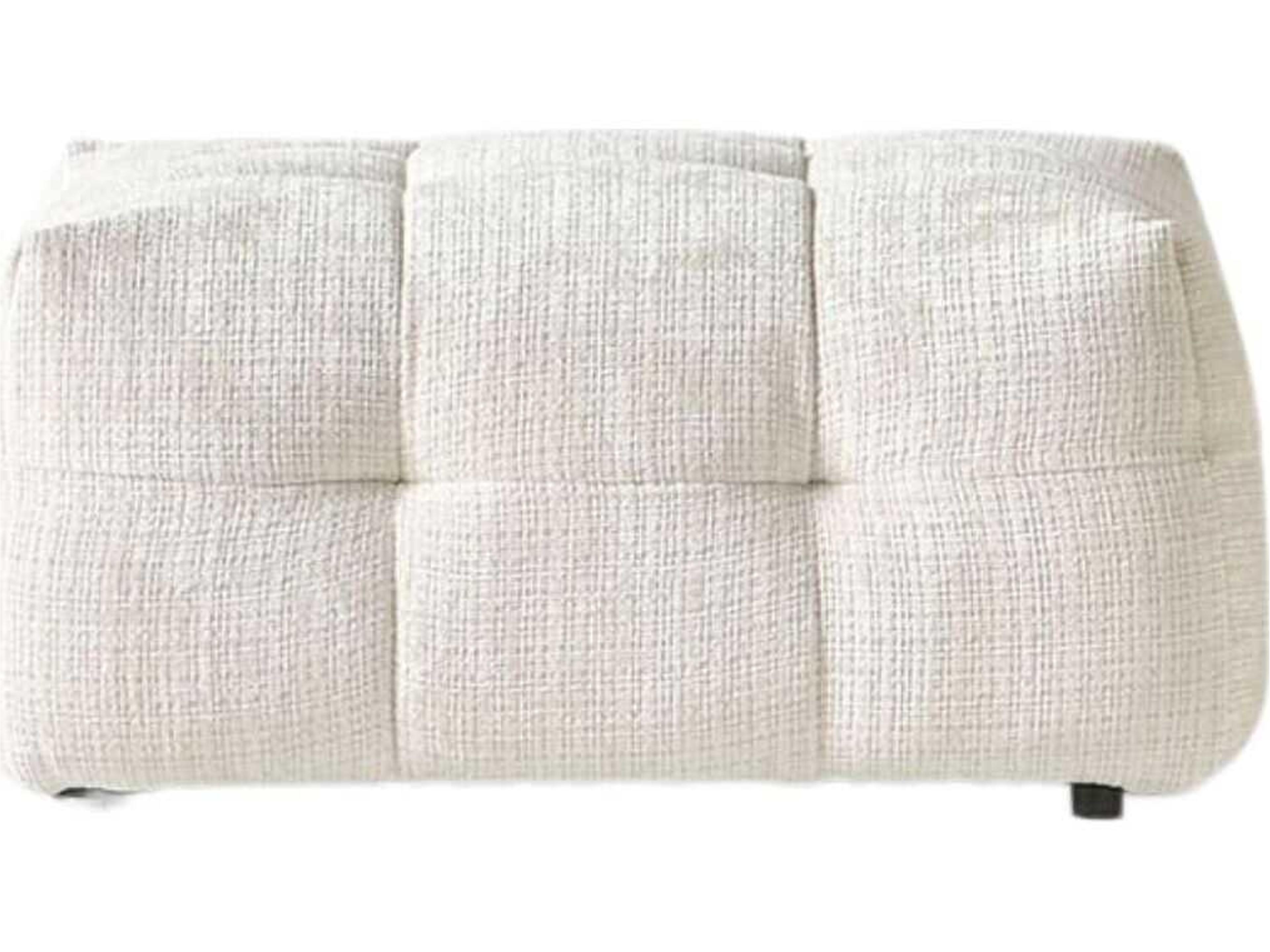 Whiteline Modern Living Cloud Beige Upholstered Ottoman