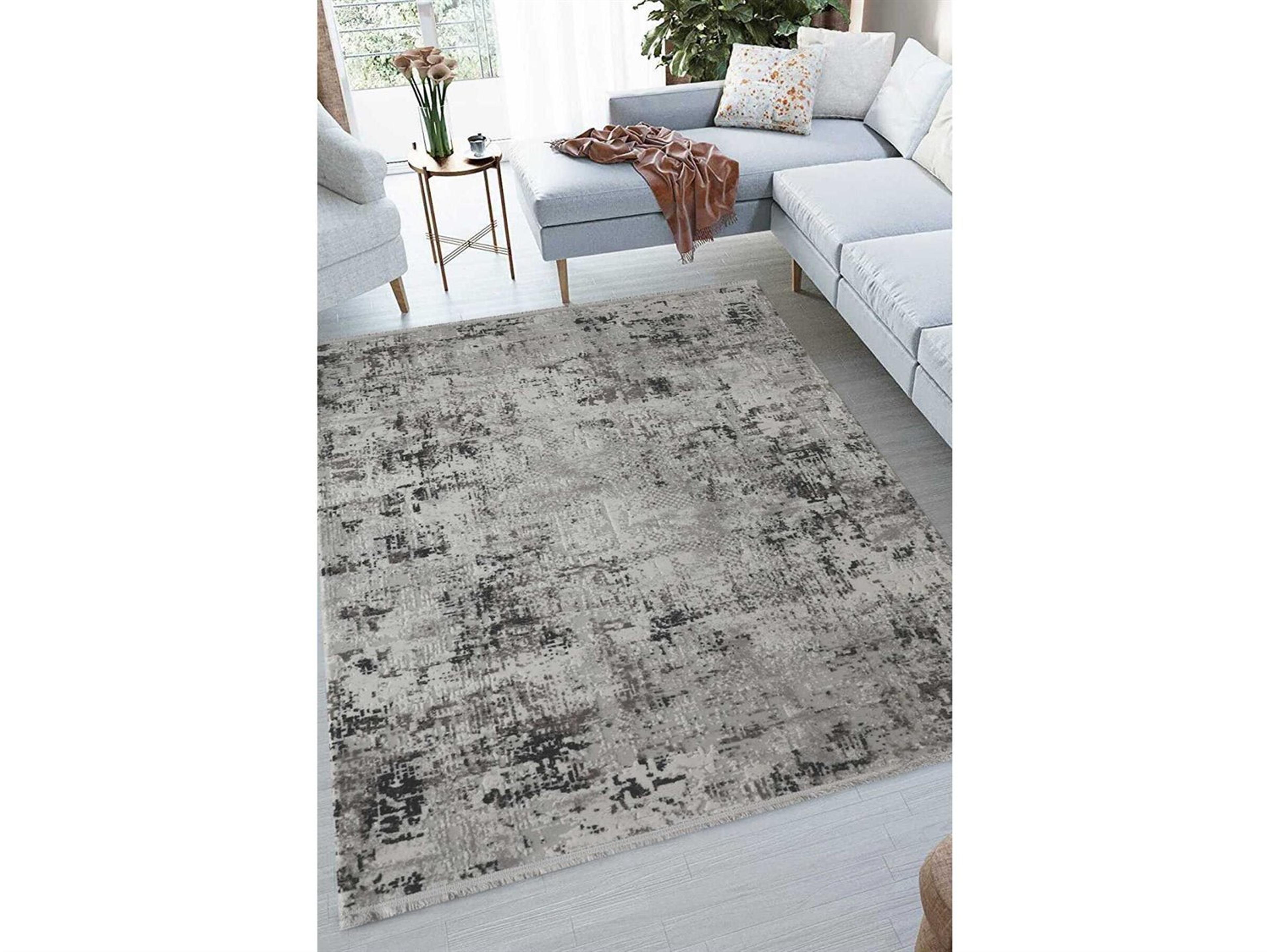 Whiteline Modern Living Evita Abstract Area Rug