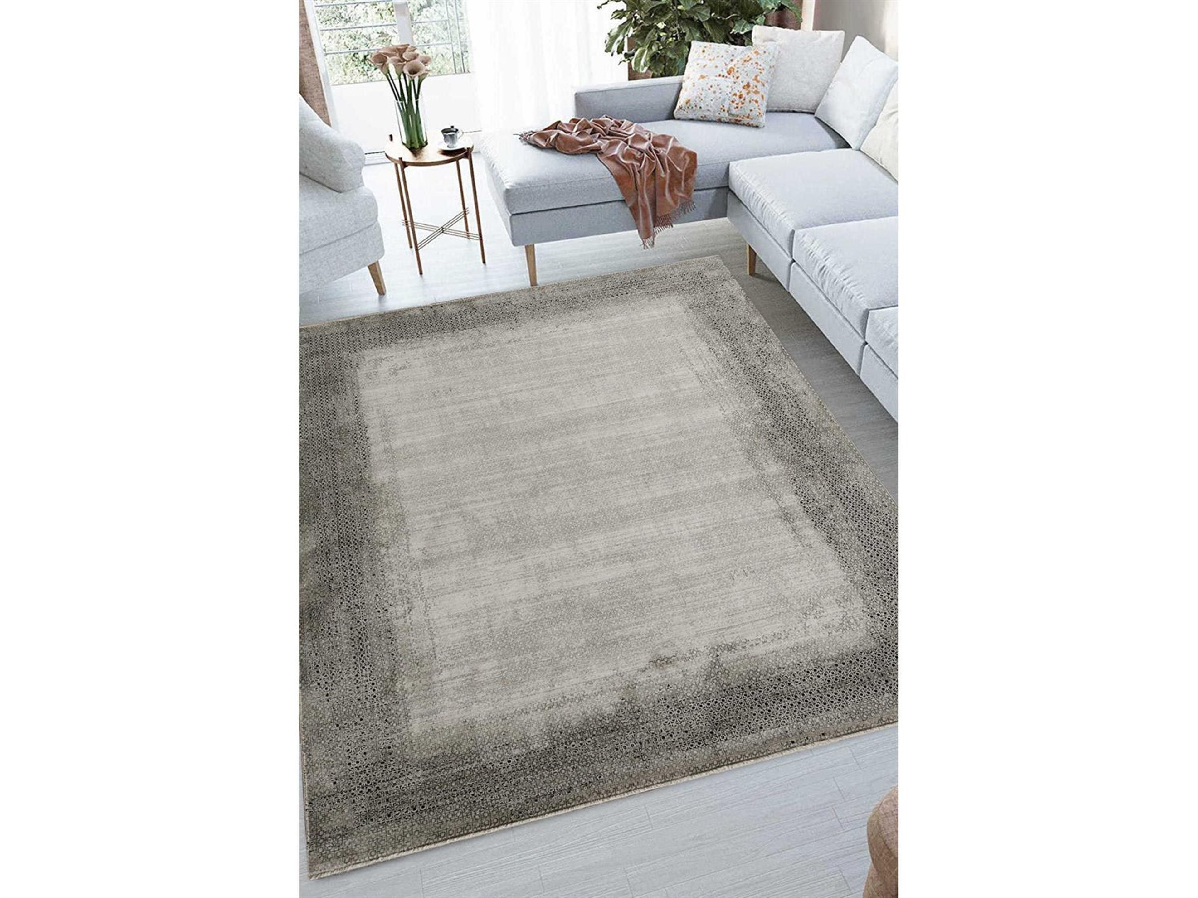 Whiteline Modern Living Ada Bordered Area Rug