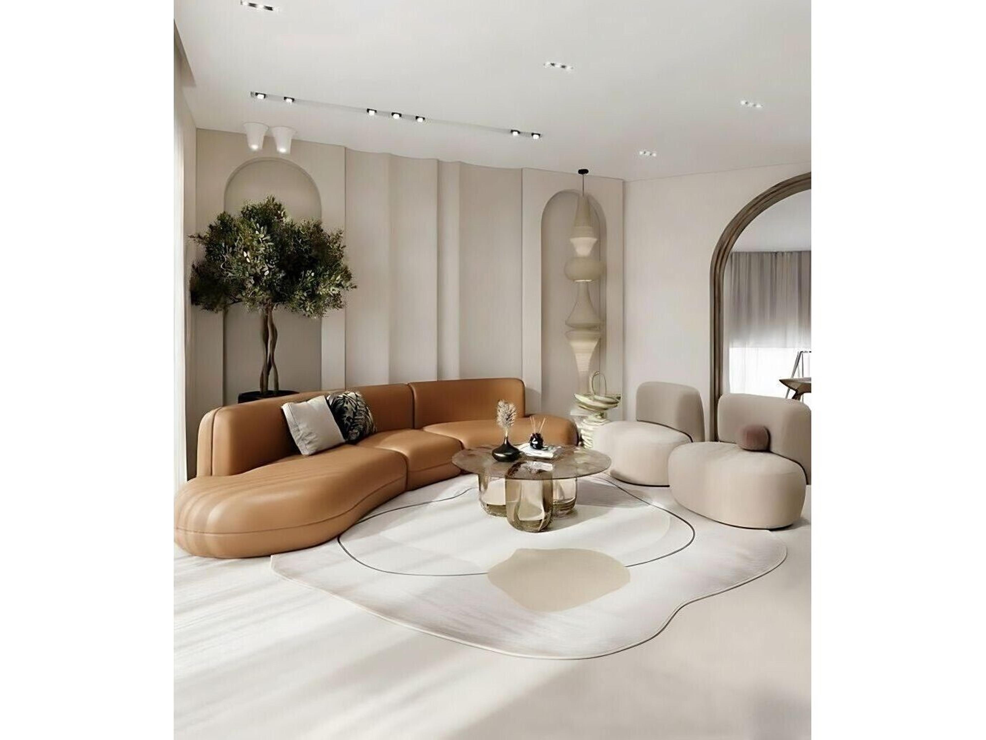 Whiteline Modern Living Clara Abstract Area Rug