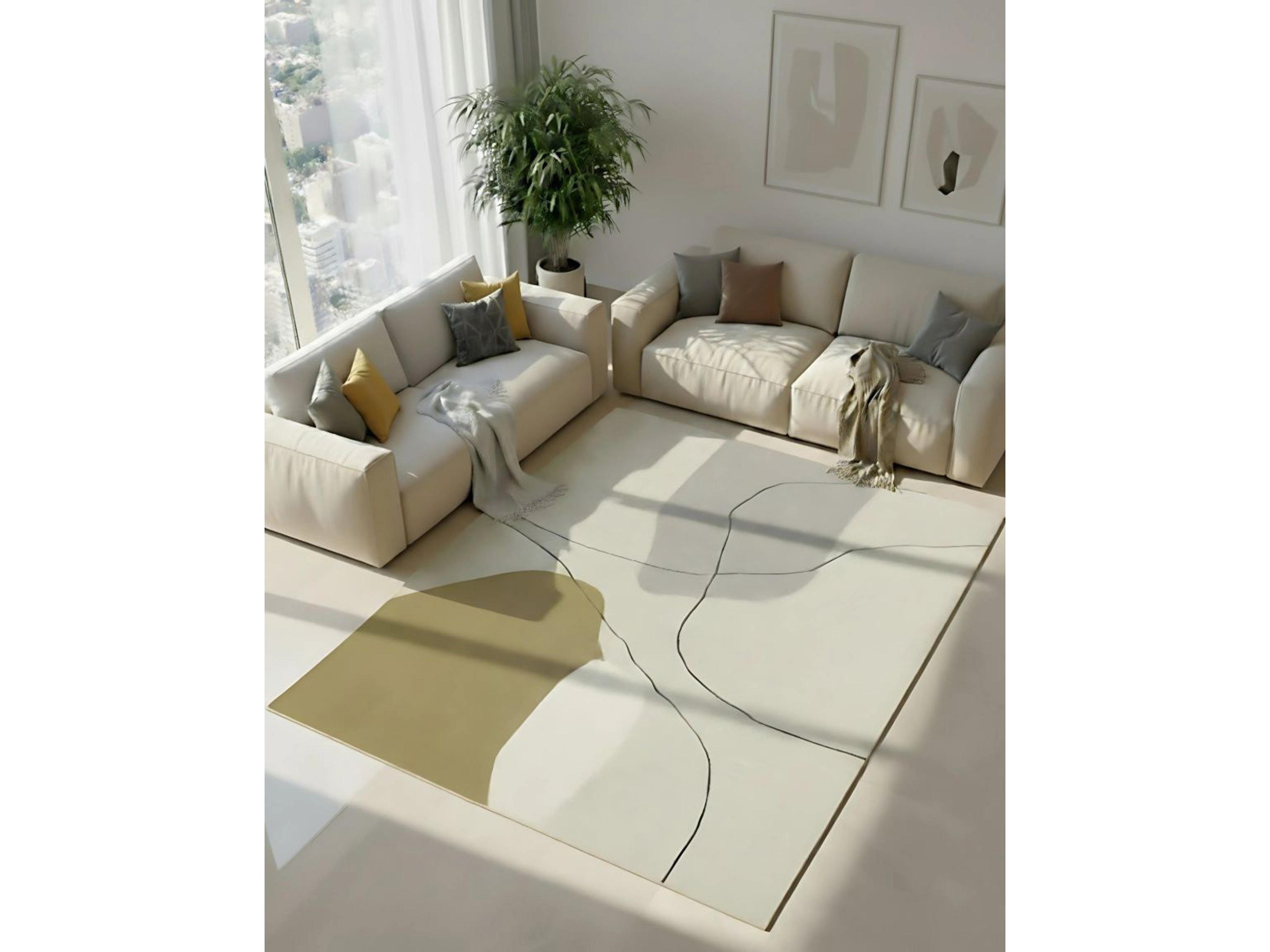 Whiteline Modern Living Liliana Abstract Area Rug