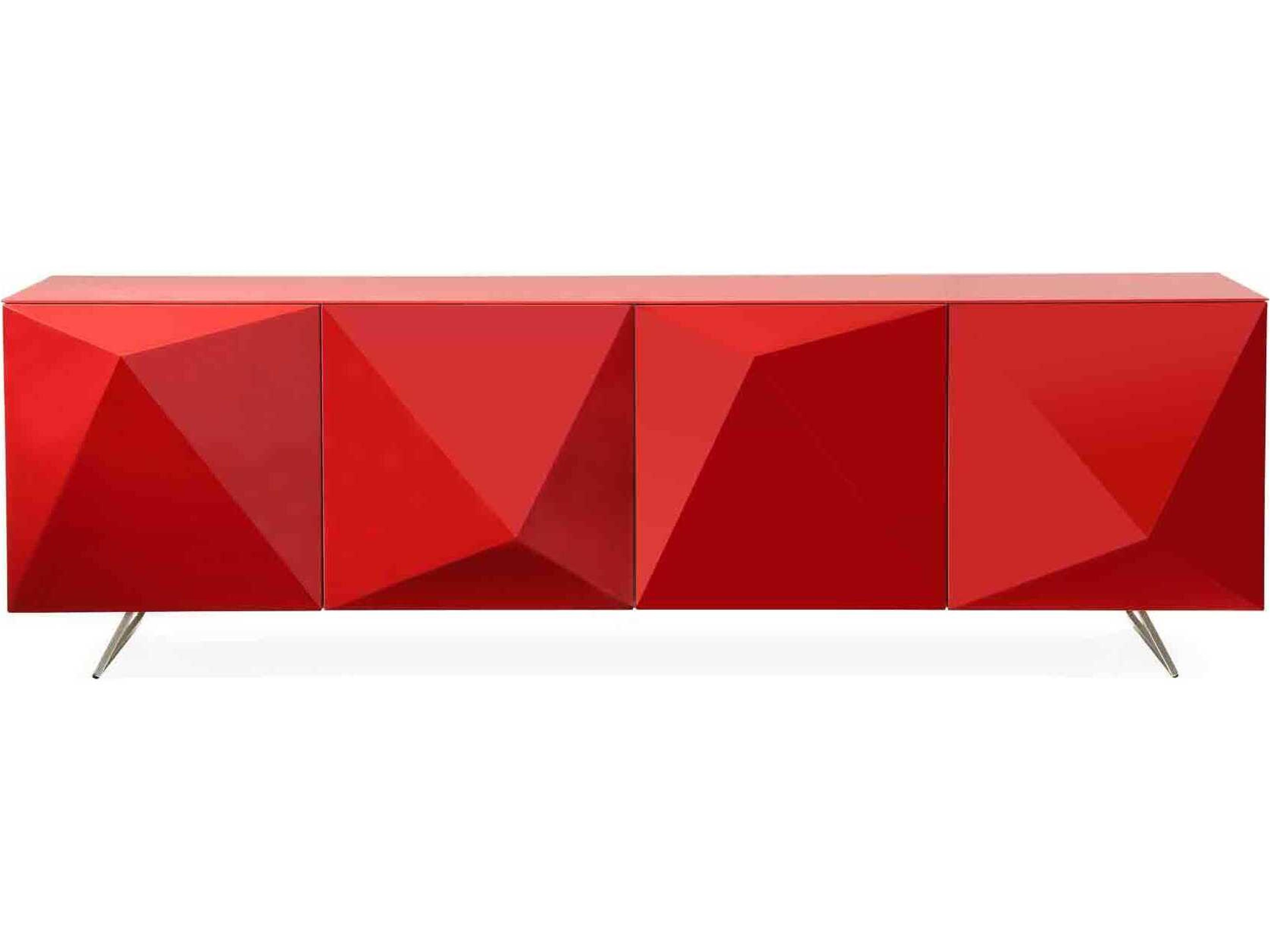 Whiteline Modern Living Samantha 94" Red Sideboard