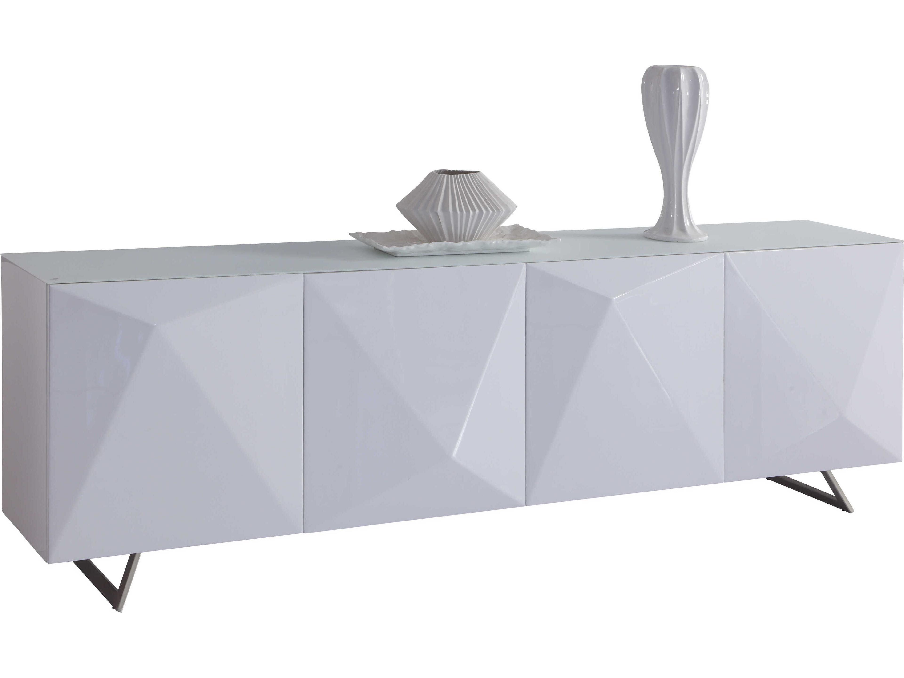 Whiteline Modern Living Samantha 94" White Sideboard