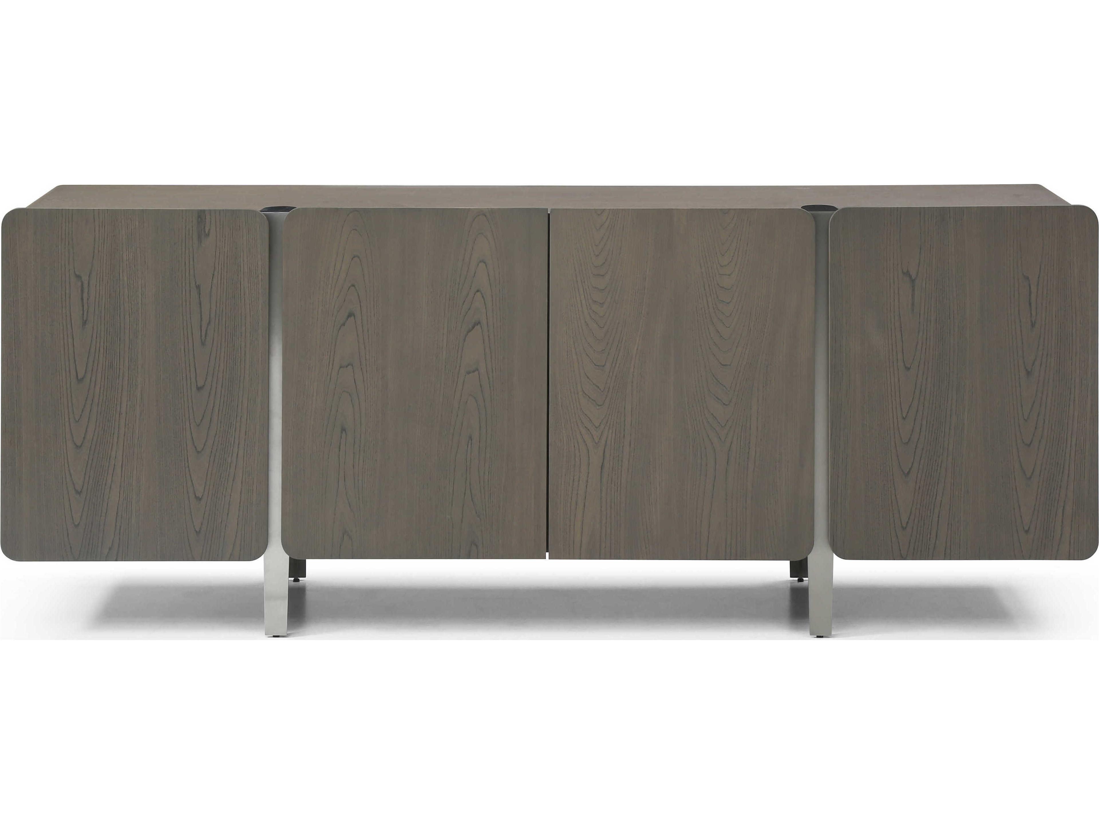 Whiteline Modern Living Elena 79" Ash Wood Grey Sideboard