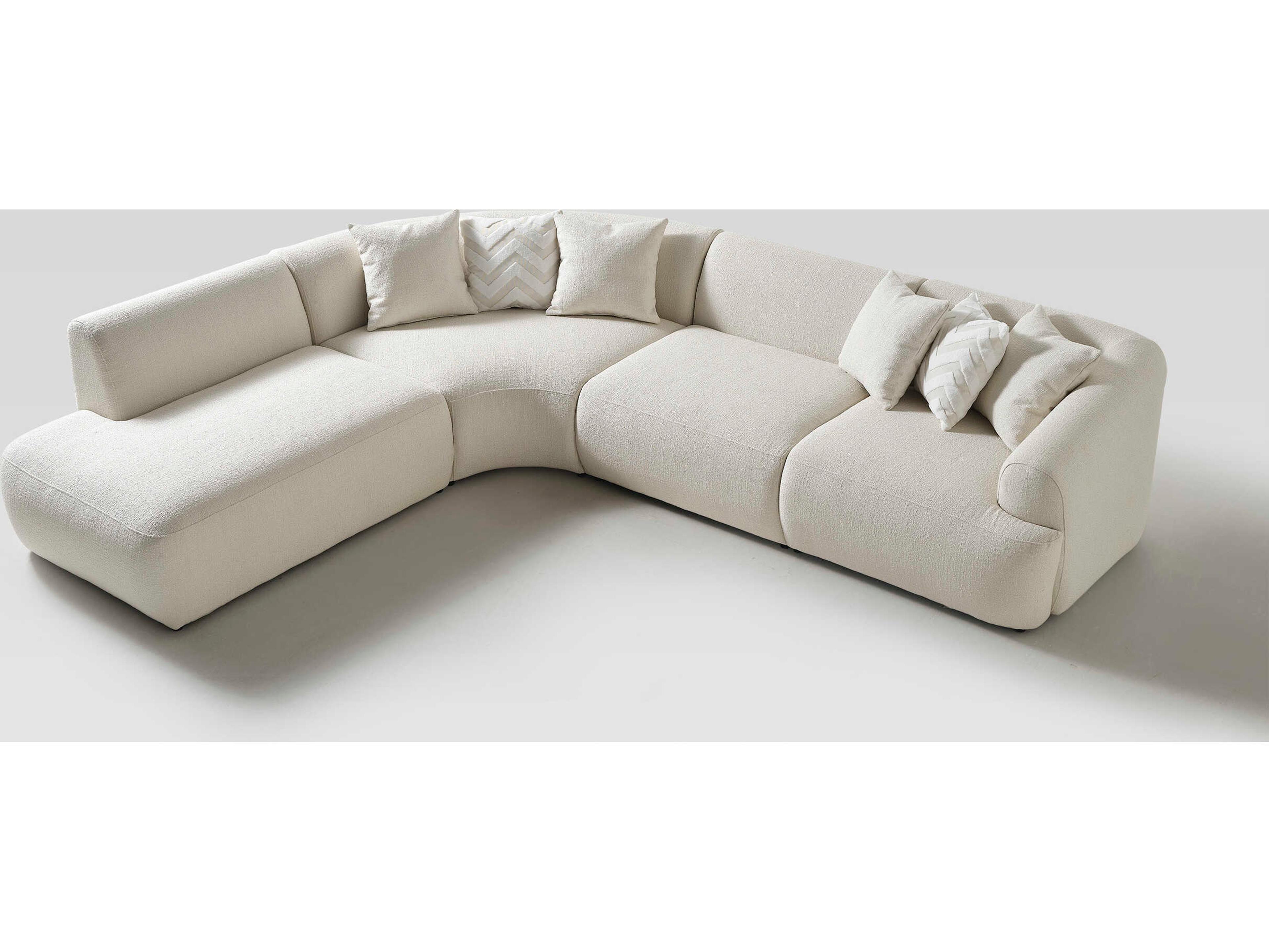 Whiteline Modern Living Larissa Upholstered Sectional Sofa