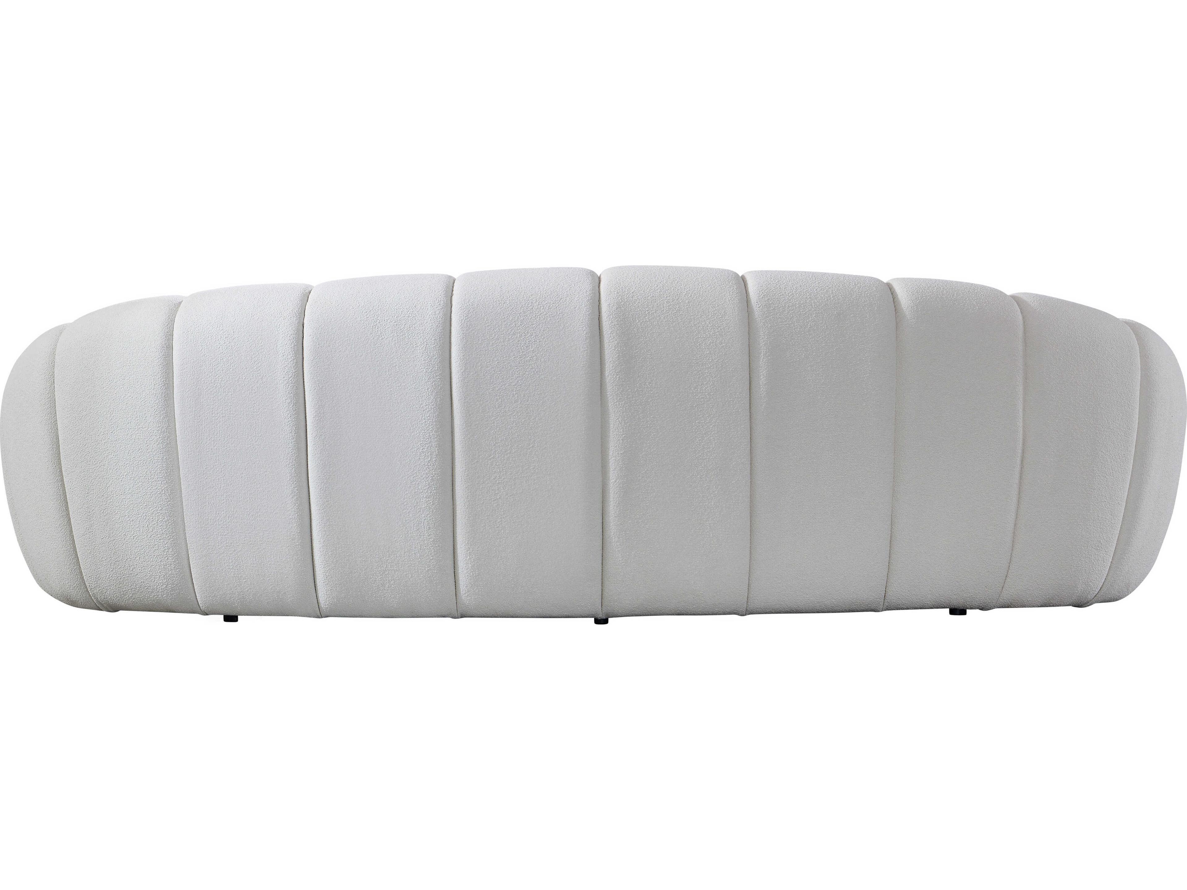 Whiteline Modern Living Nest White Upholstered Sofa