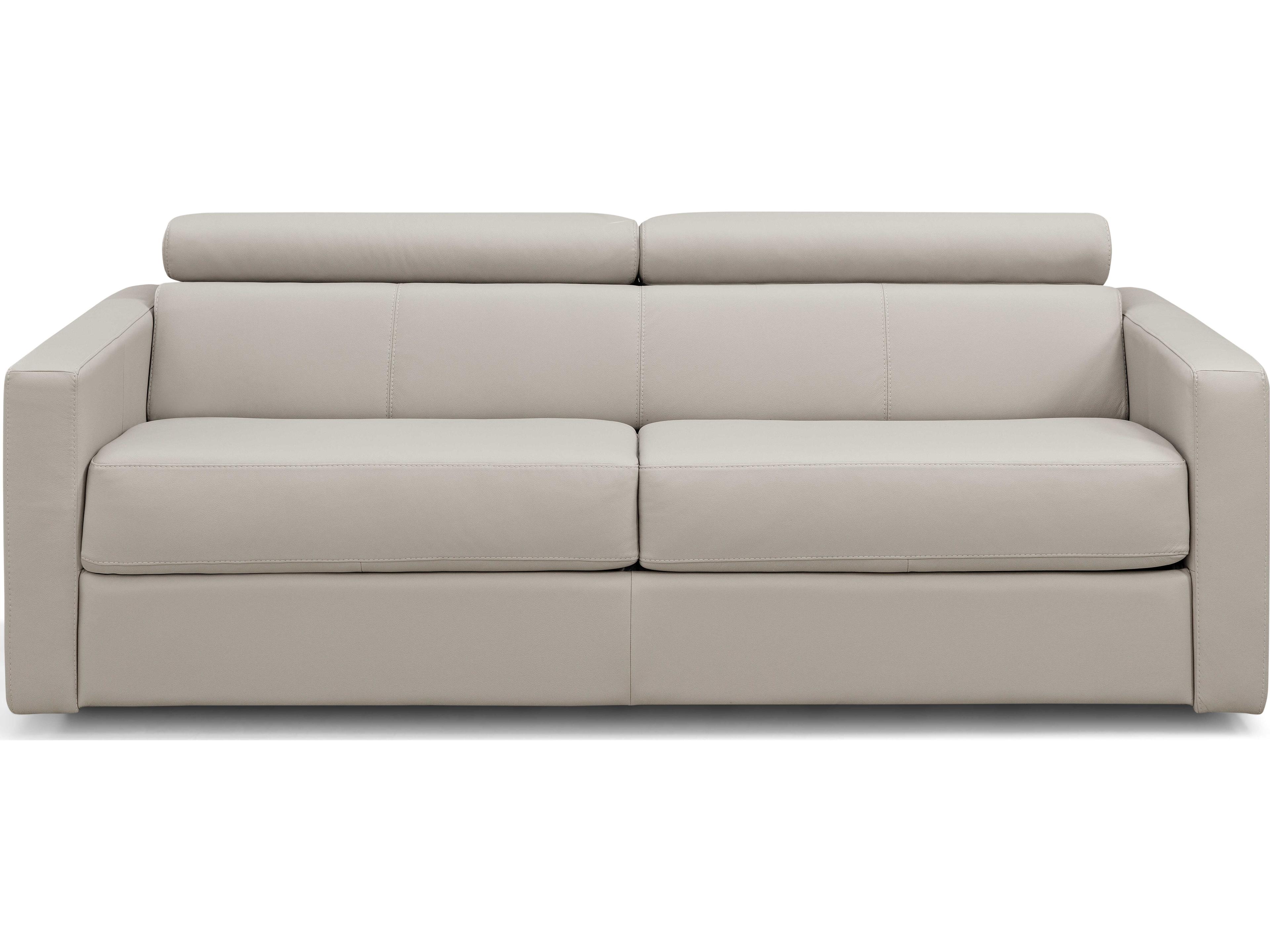 Whiteline Modern Living Balance Light Grey Leather Sofa Bed