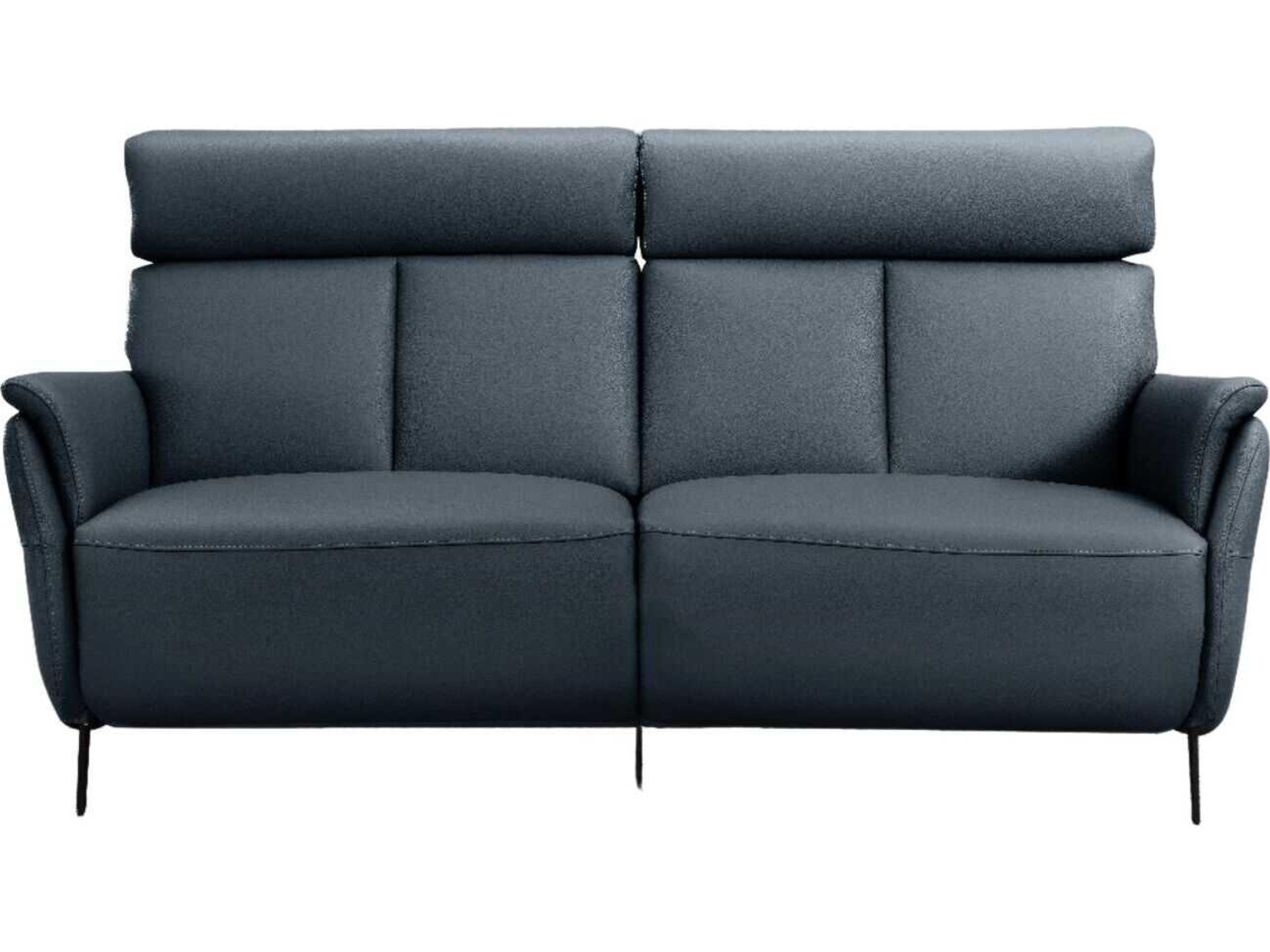 Beverly Blue Leather Sofa