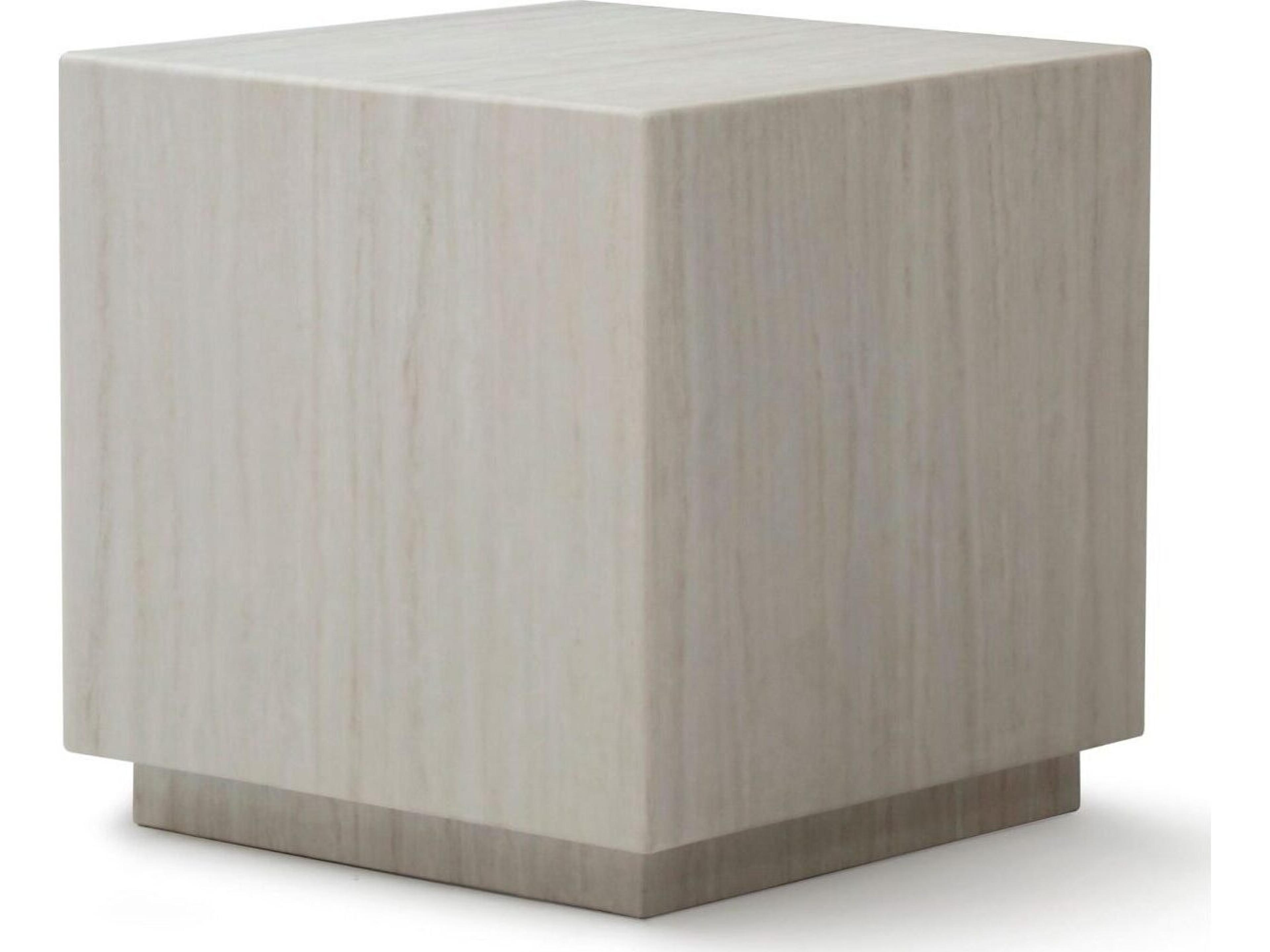 Whiteline Modern Living Iris Square Marble End Table