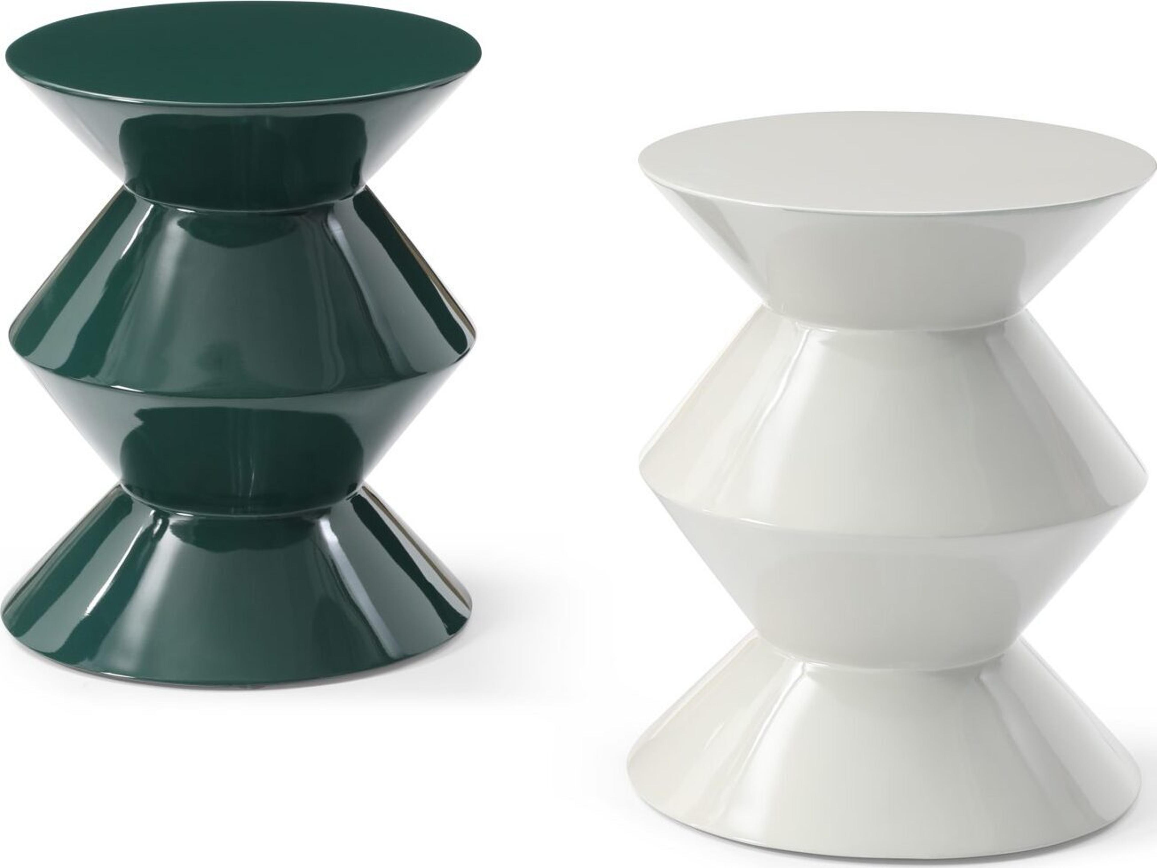 Whiteline Modern Living Joy Round Marble End Table