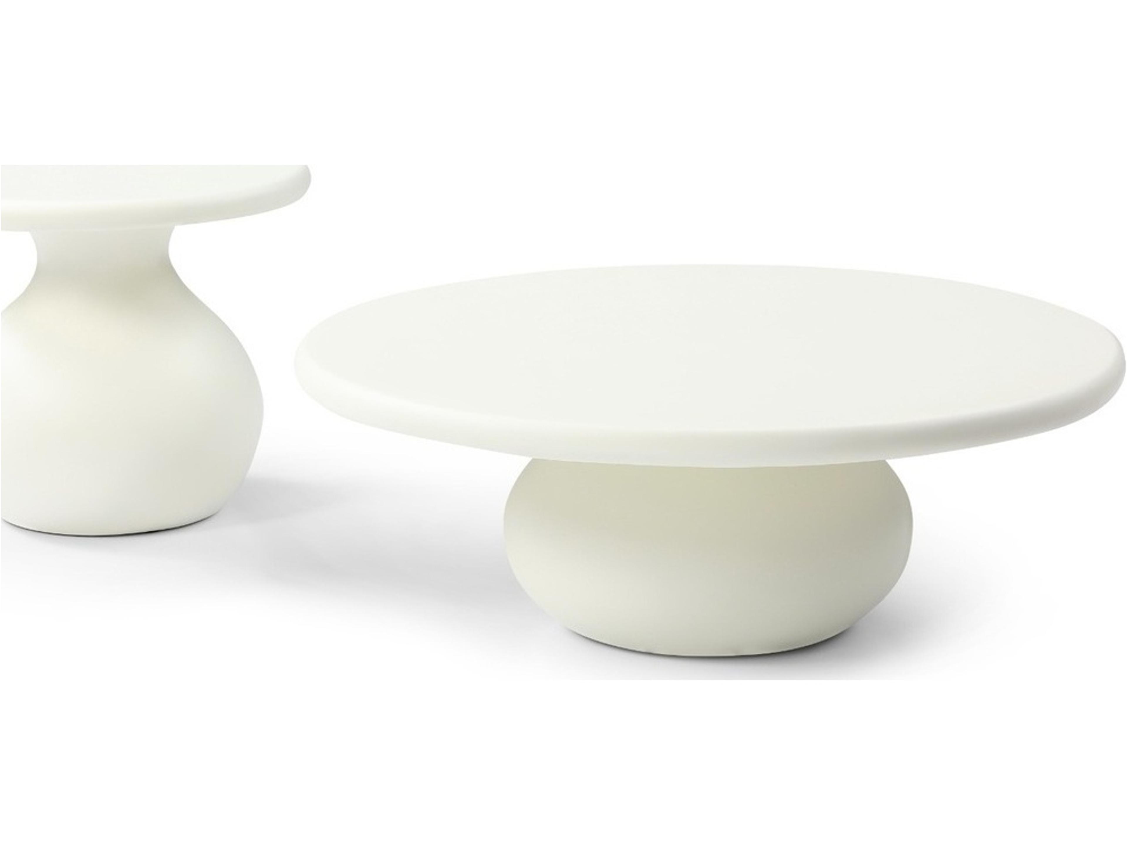 Whiteline Modern Living Luisa Round Glass End Table