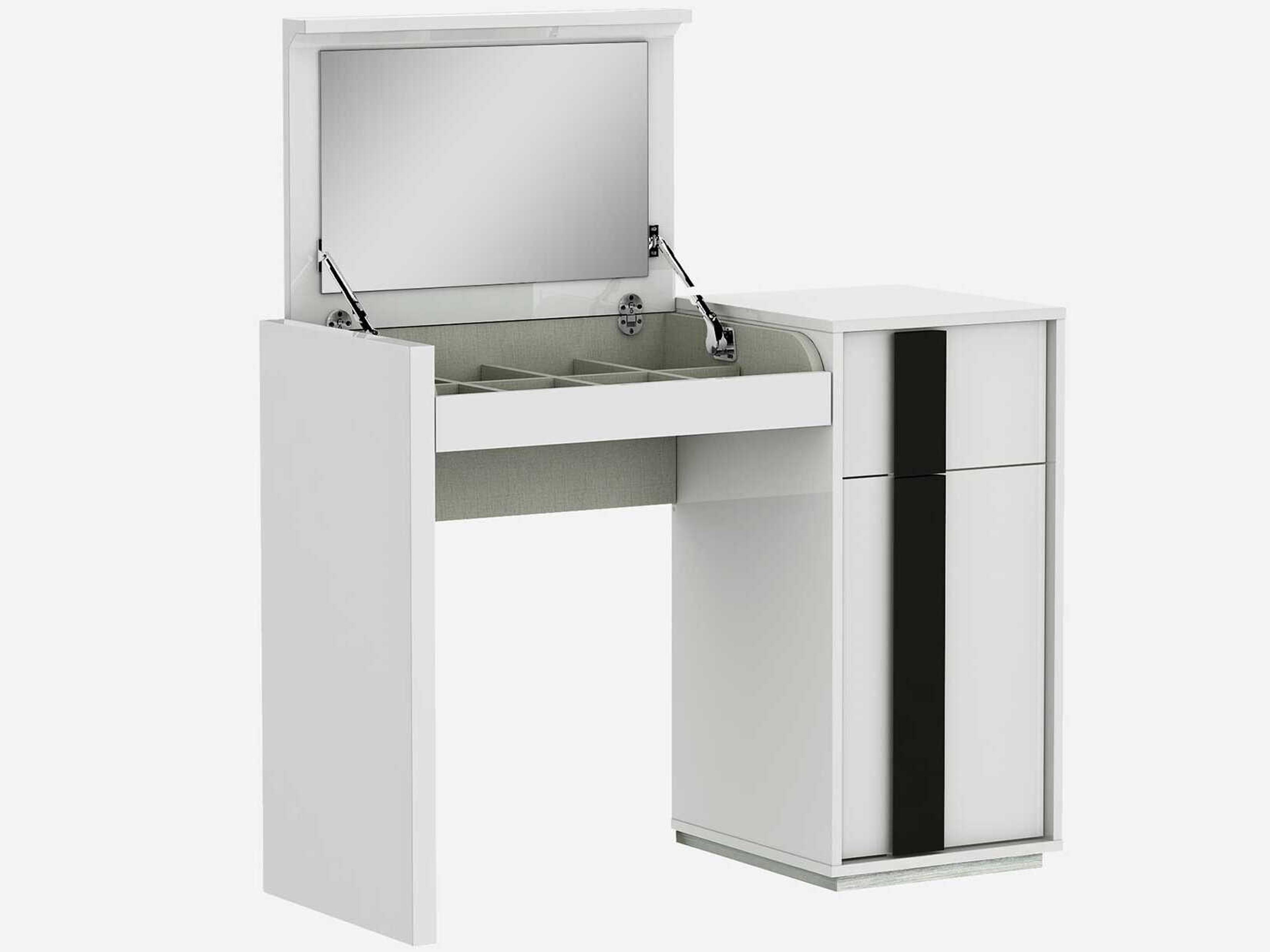 Kimberly White Black Vanity Table