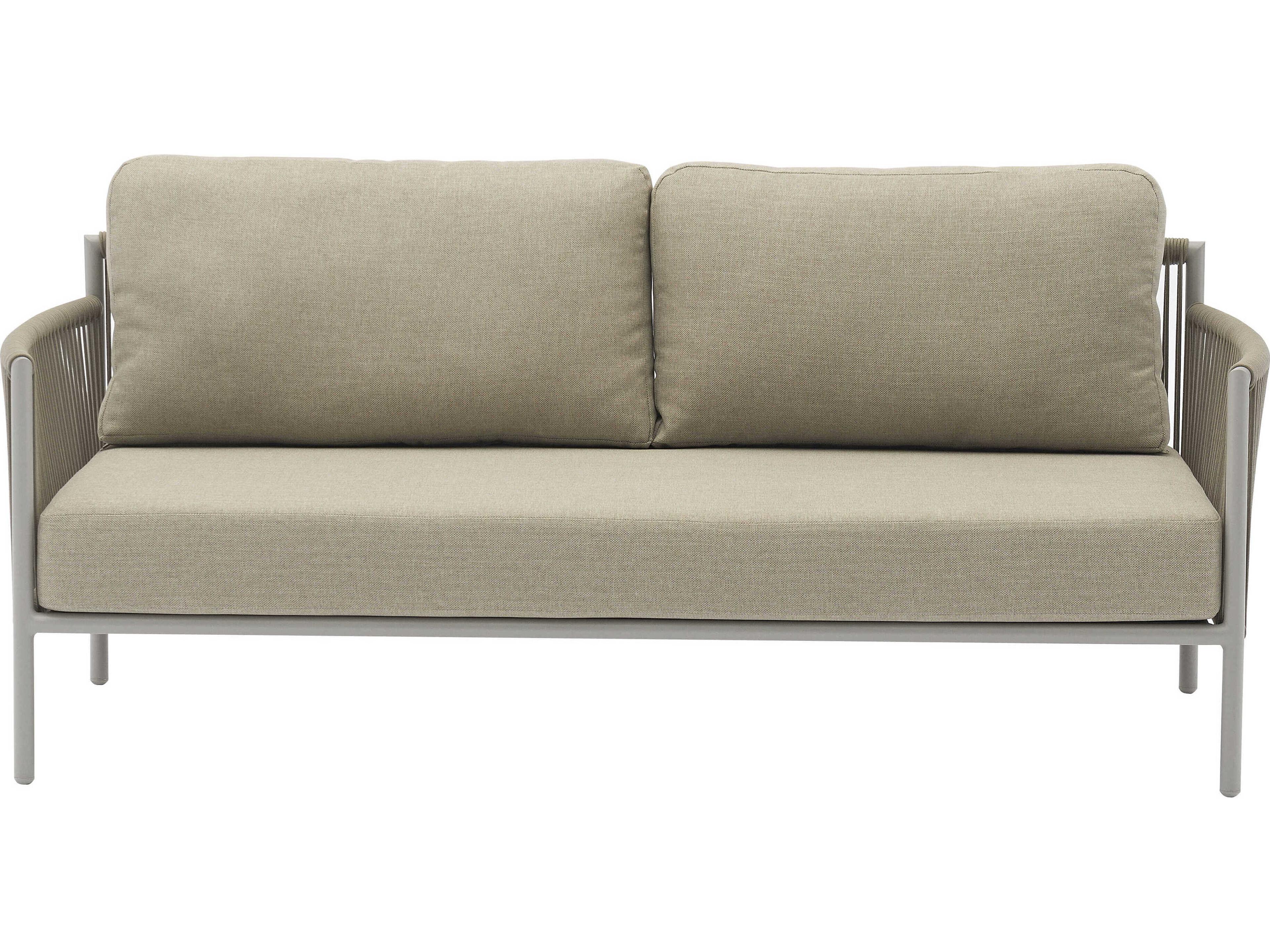 Whiteline Modern Living Outdoor Catalina Taupe Rope Cushion Lounge Set