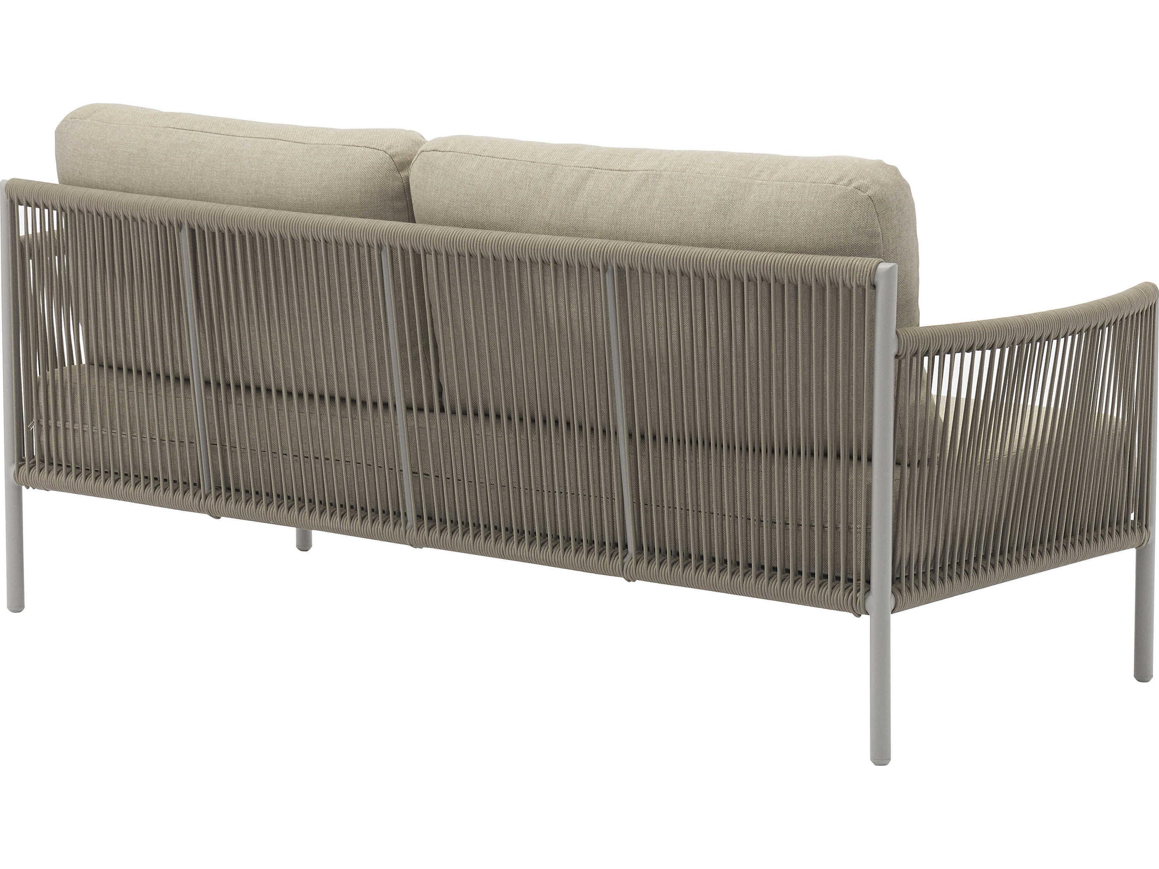 Whiteline Modern Living Outdoor Catalina Taupe Rope Cushion Lounge Set