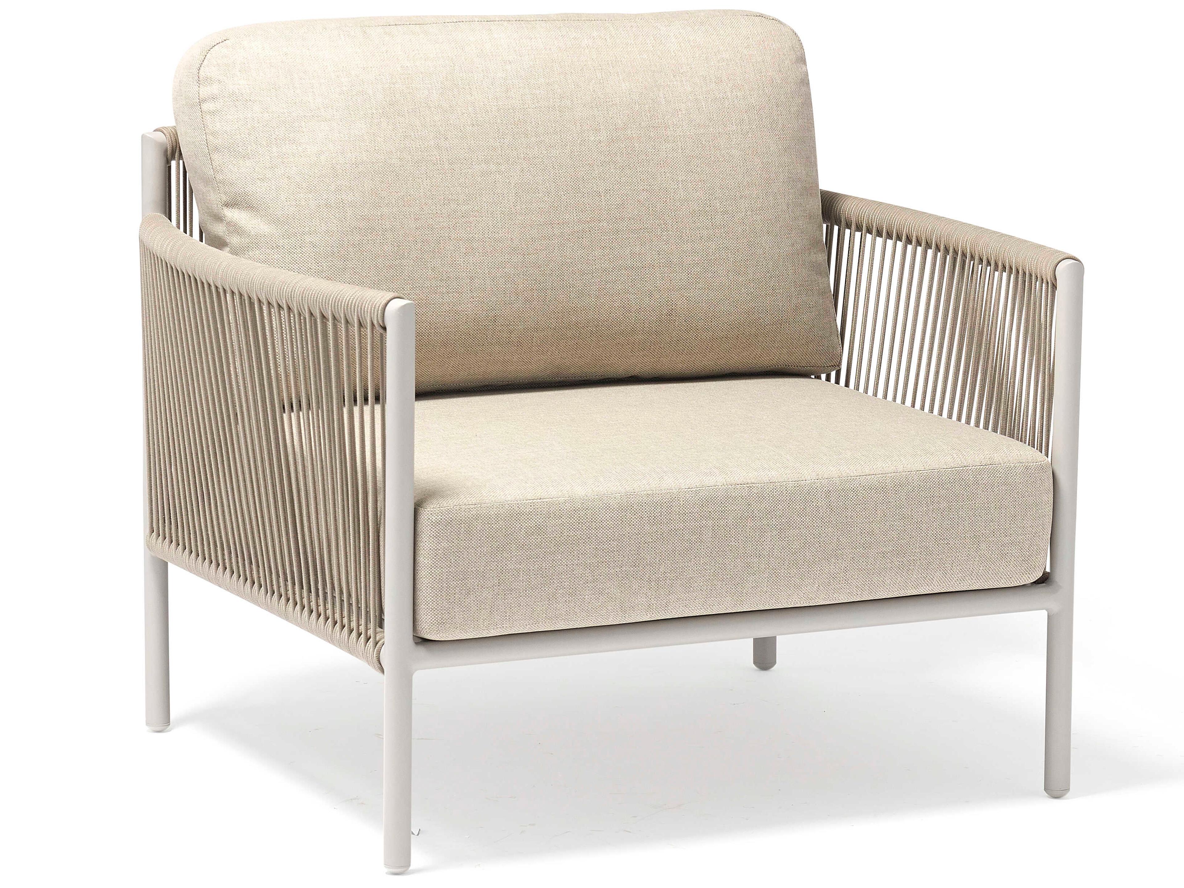 Whiteline Modern Living Outdoor Catalina Taupe Rope Cushion Lounge Set