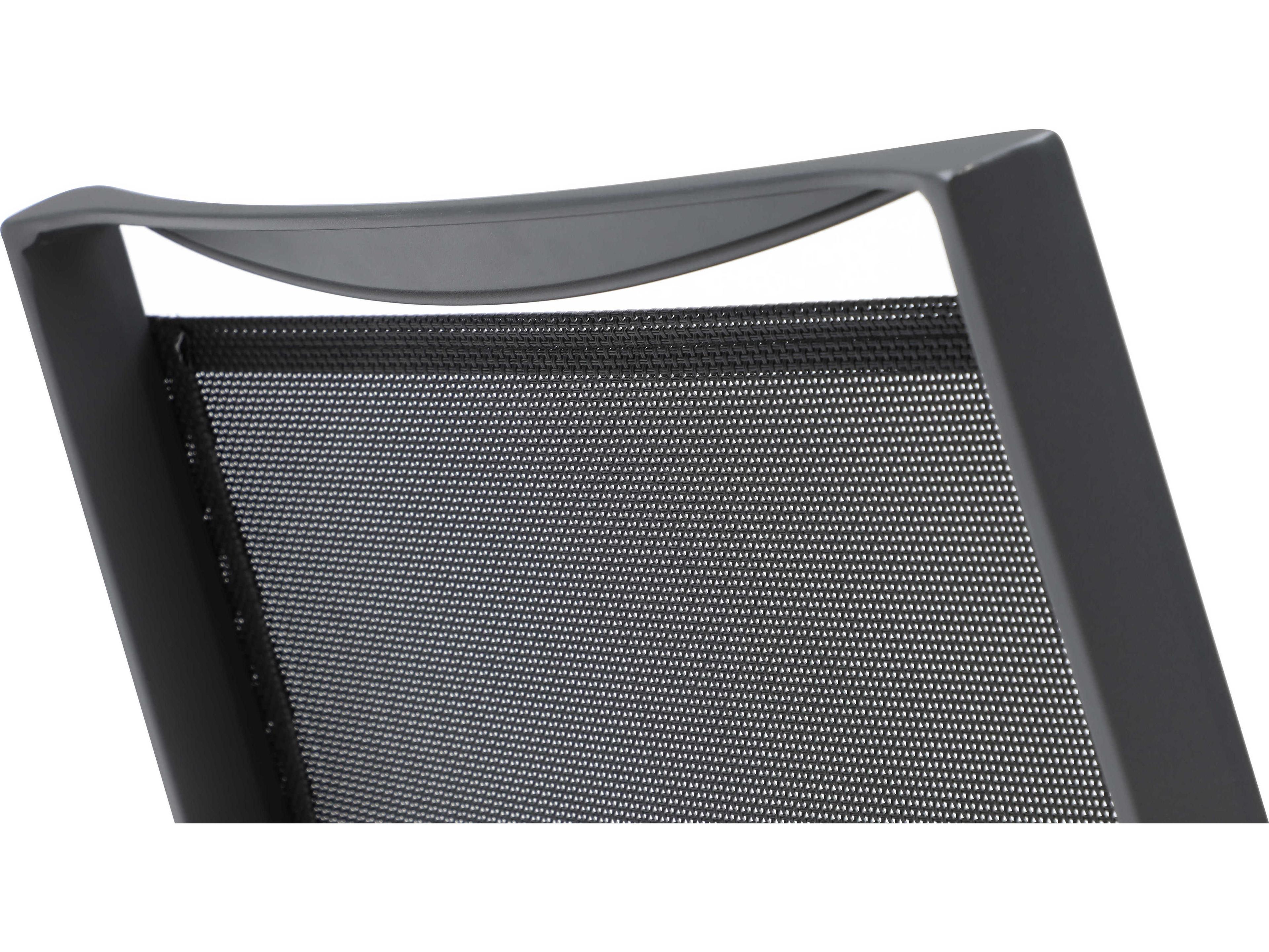 Whiteline Modern Living Outdoor Aloha Grey Aluminum Sling Dining Chair