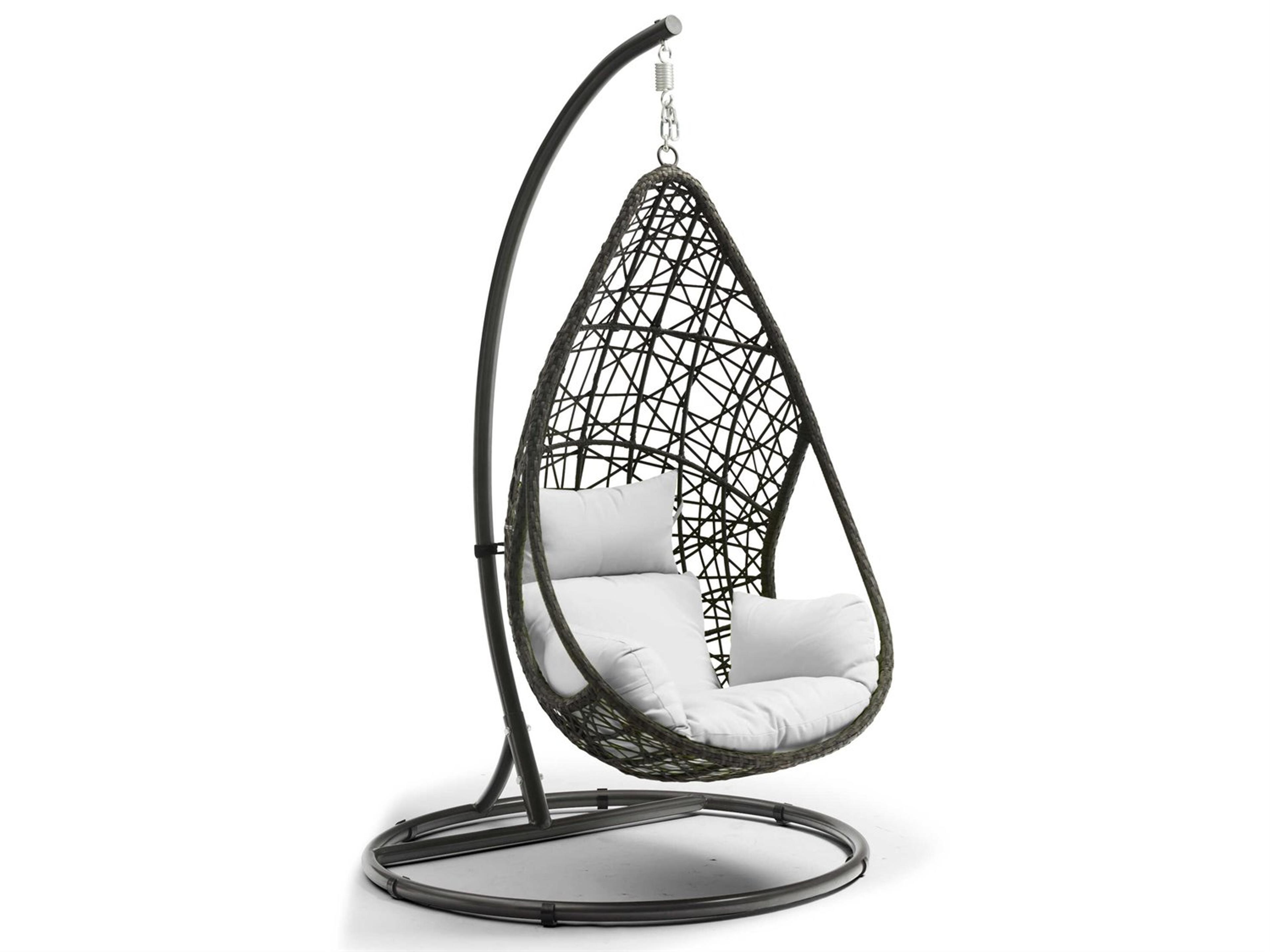 Bravo Grey White Aluminum Cushion Swing