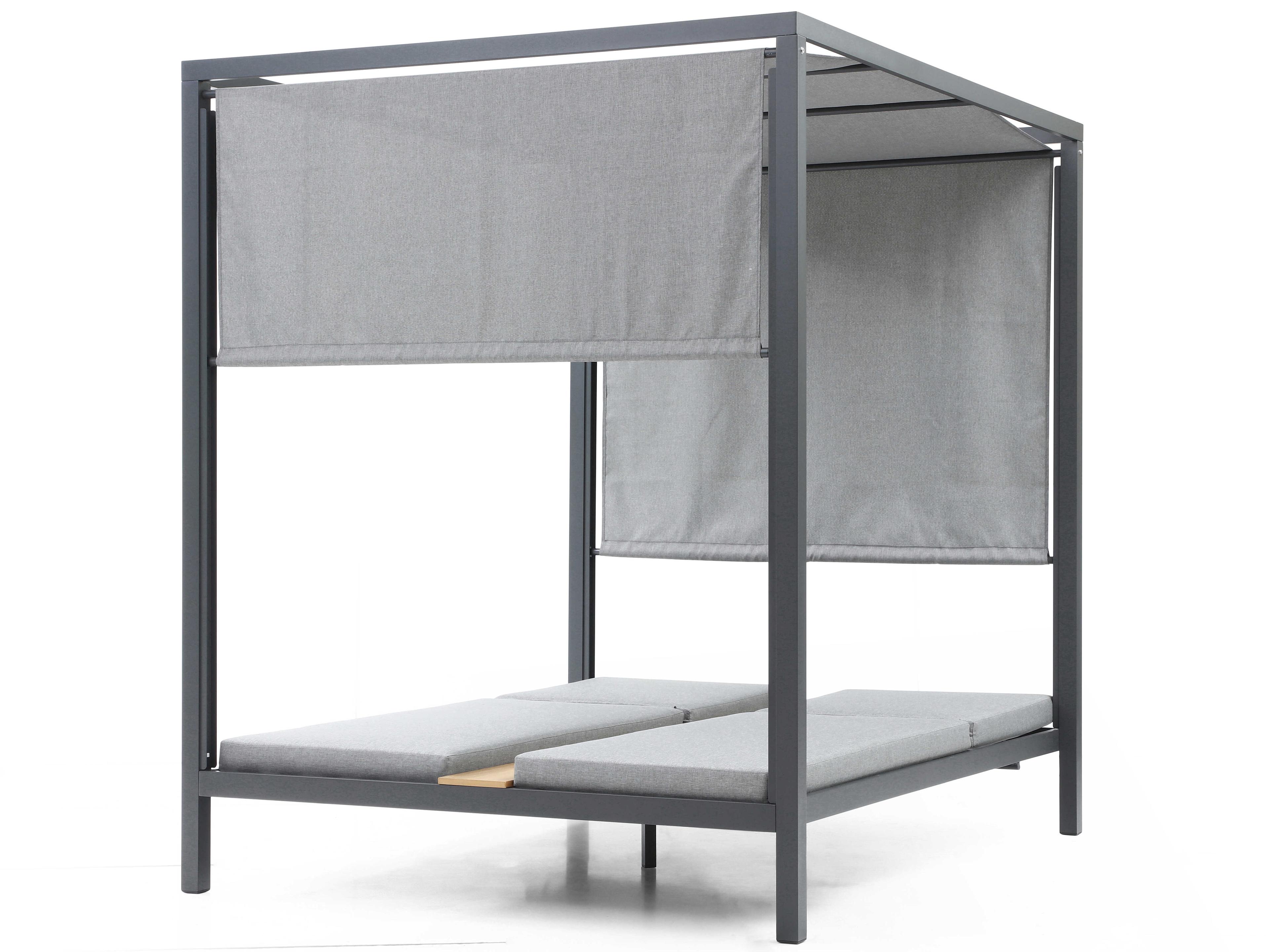 Whiteline Modern Living Outdoor Alena Grey Aluminum Cushion Chaise Lounge